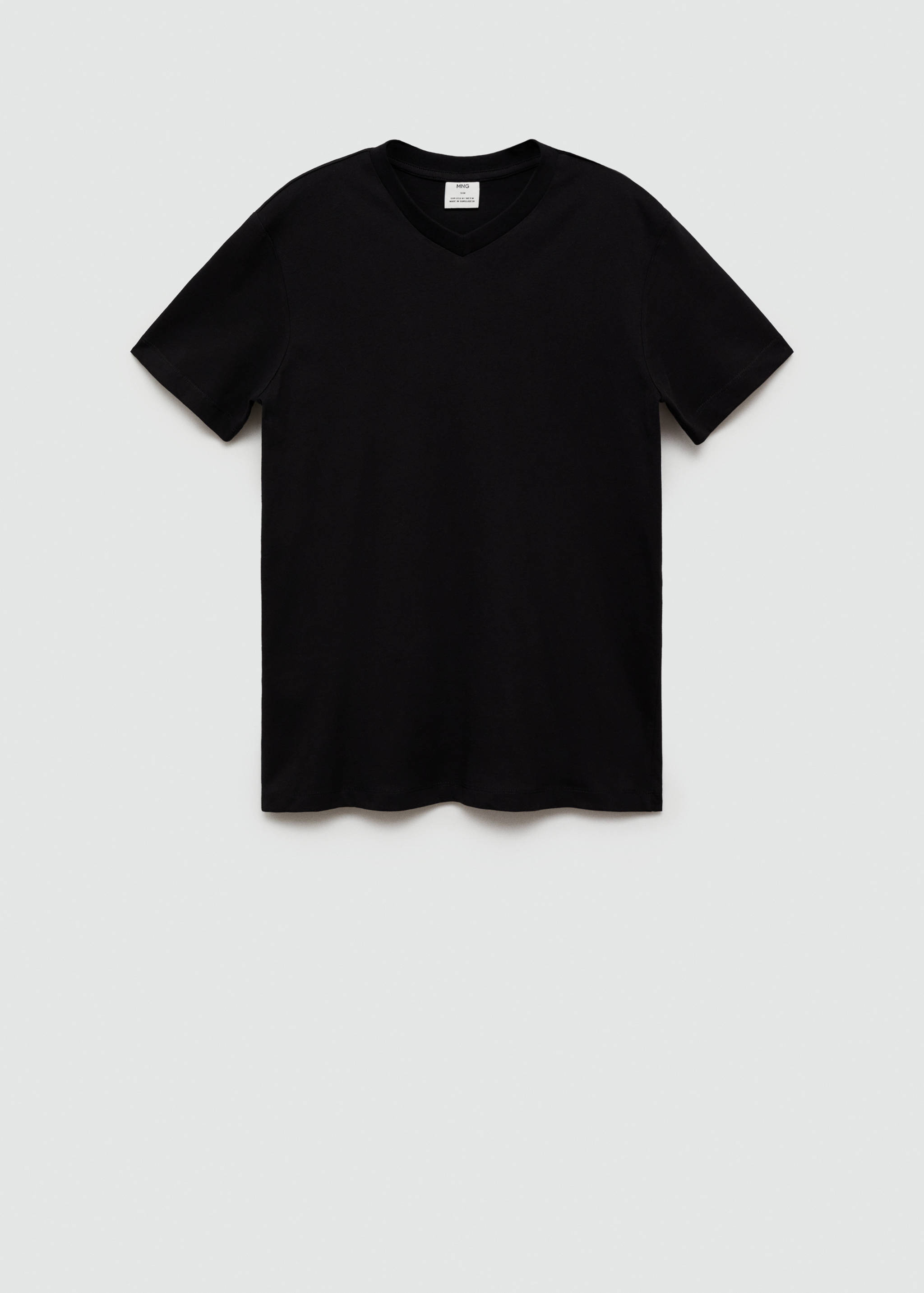 Slim-fit cotton V-neck t-shirt - Article without model