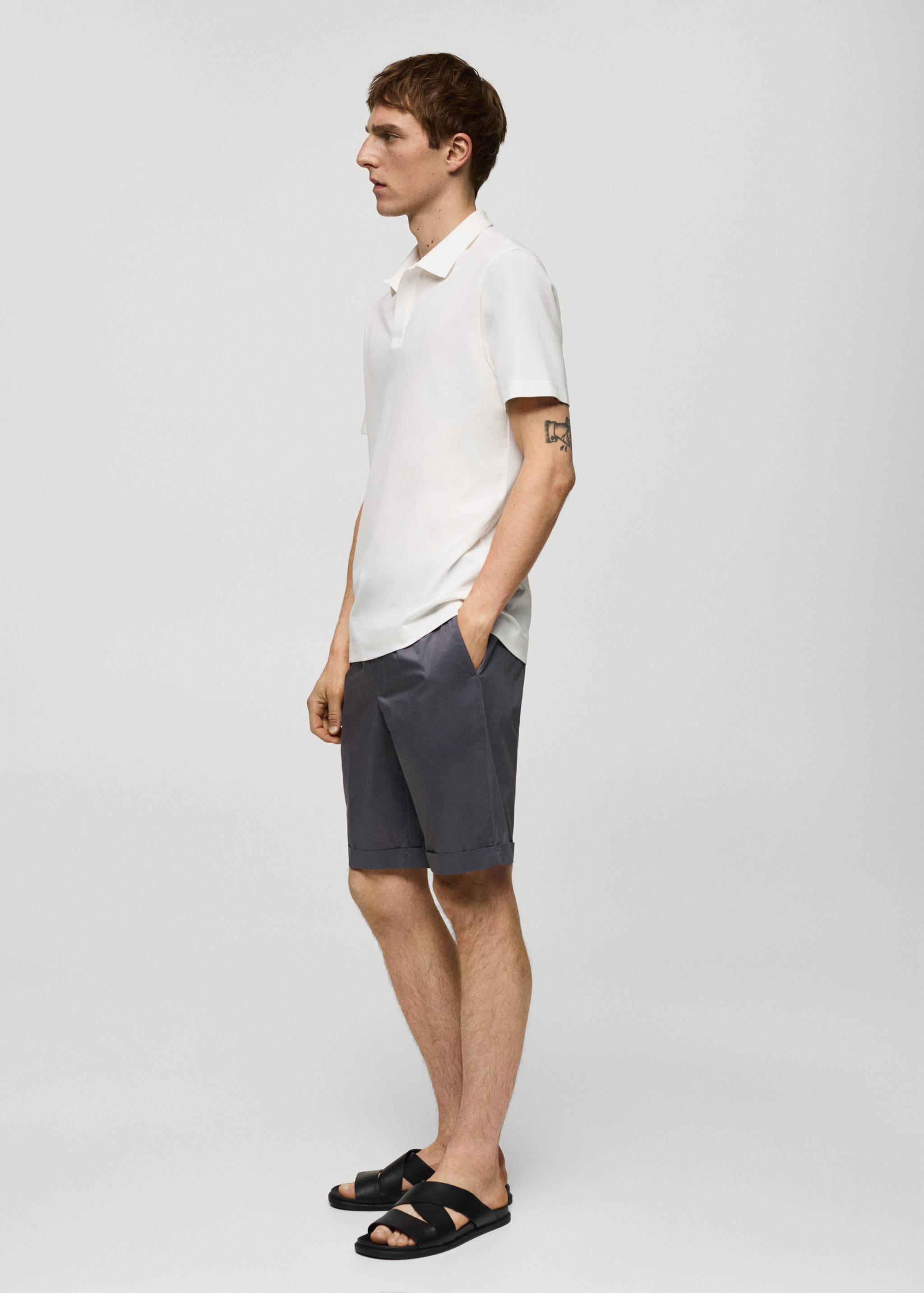 Slim-fit cotton-piqué polo shirt - Details of the article 2