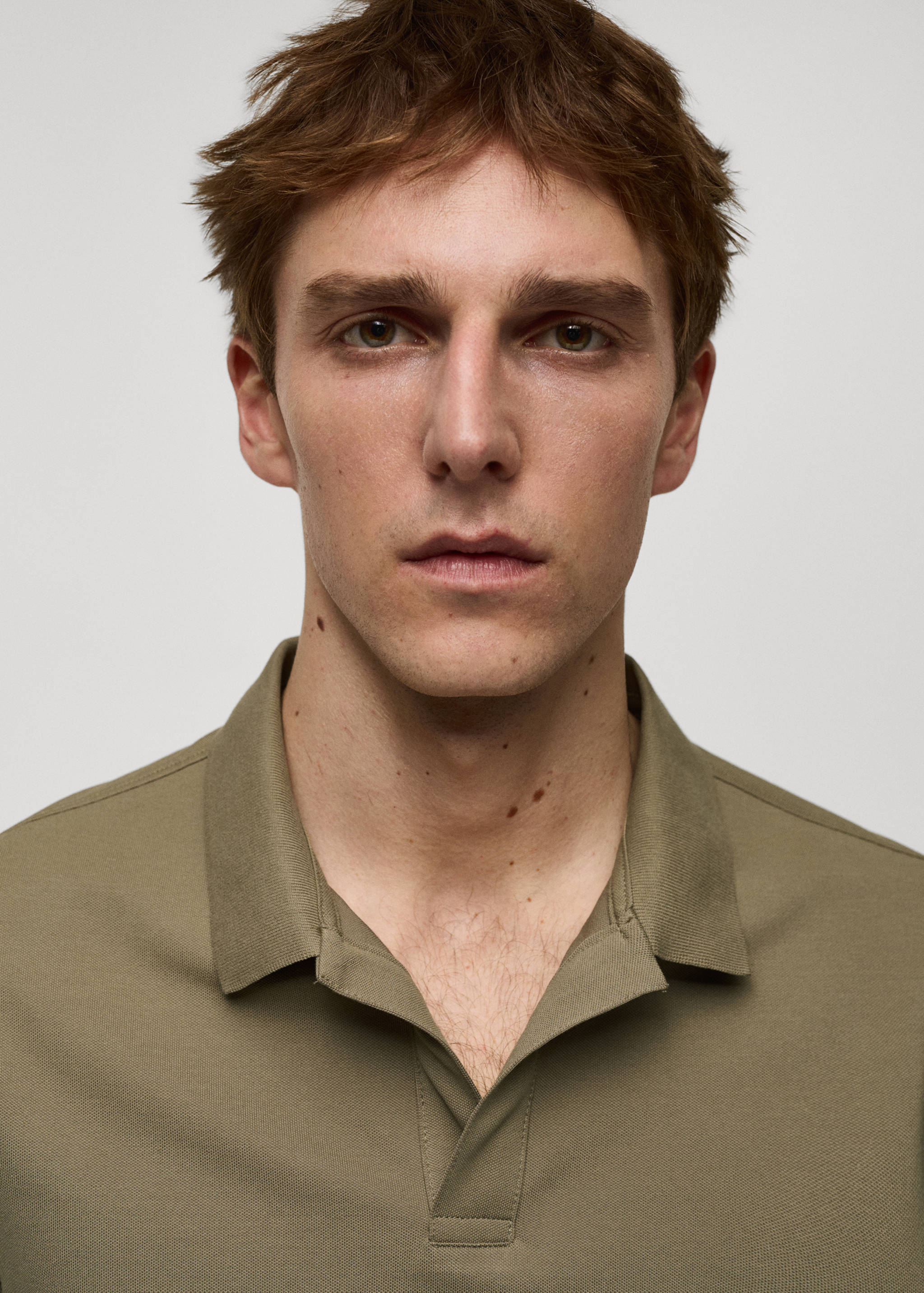 Slim-fit cotton-piqué polo shirt - Details of the article 1