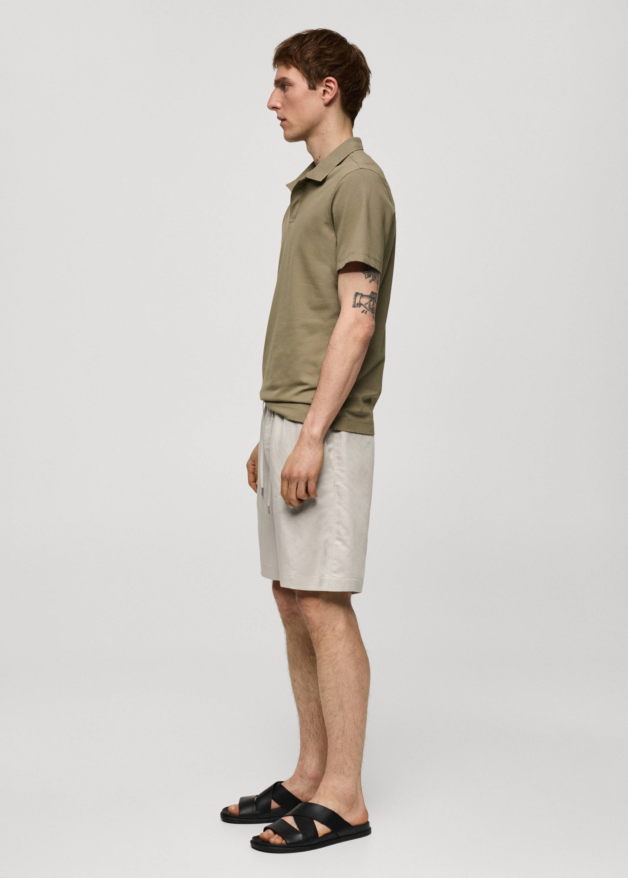 Slim-fit cotton-piqué polo shirt - Details of the article 2