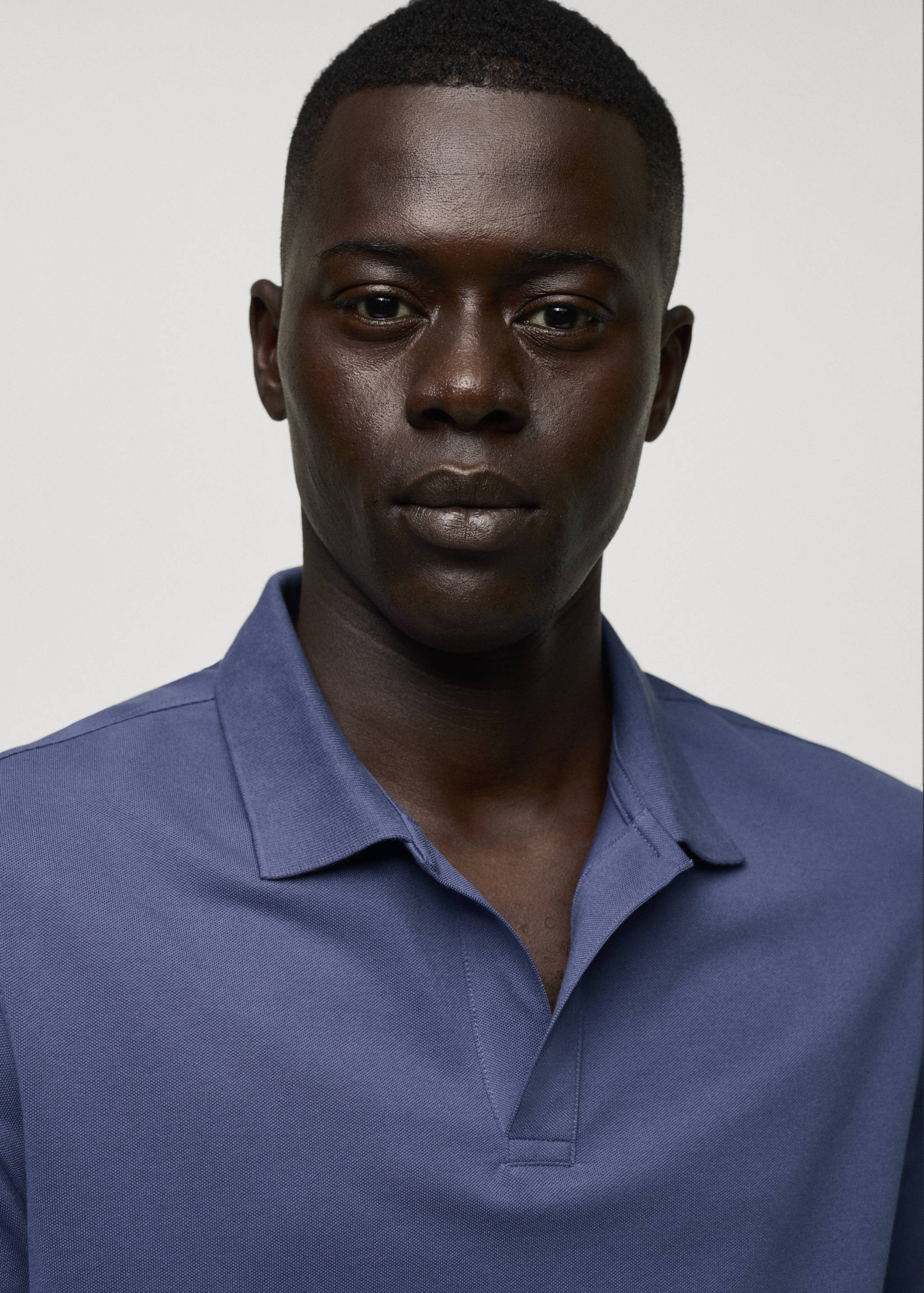 Slim-fit cotton-piqué polo shirt - Details of the article 1