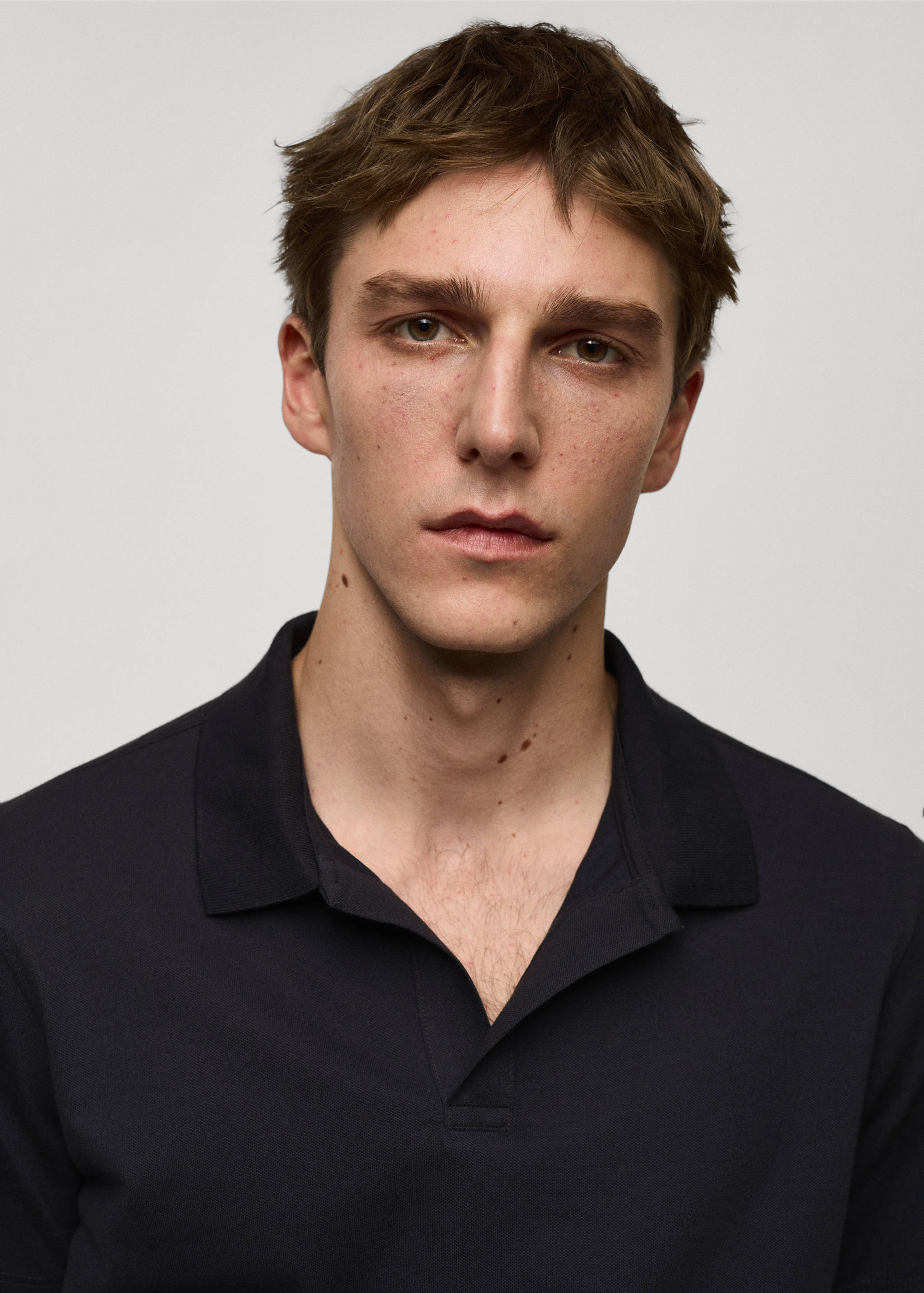 Slim-fit cotton-piqué polo shirt - Details of the article 1