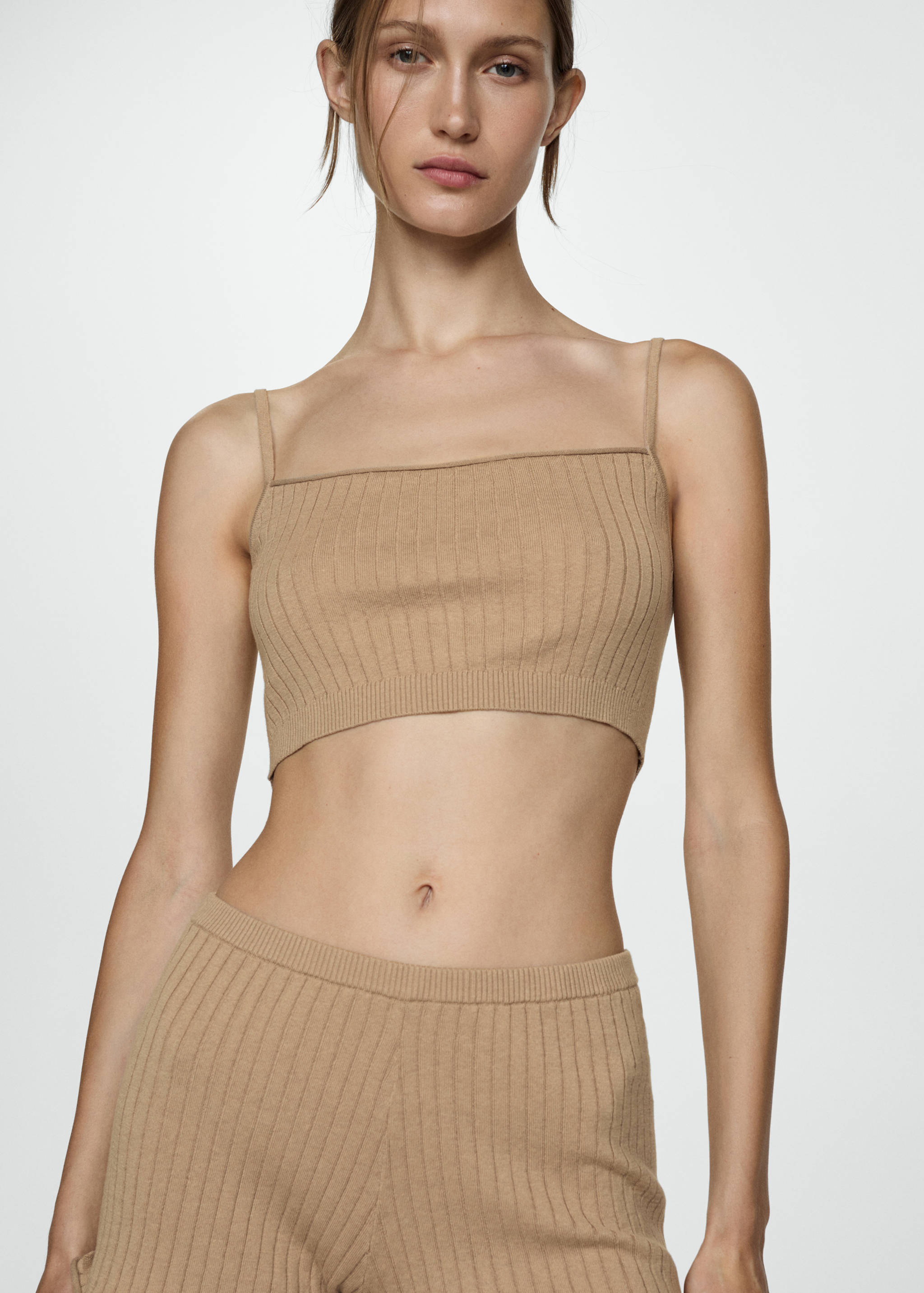 Ribbed crop top - Medium plane