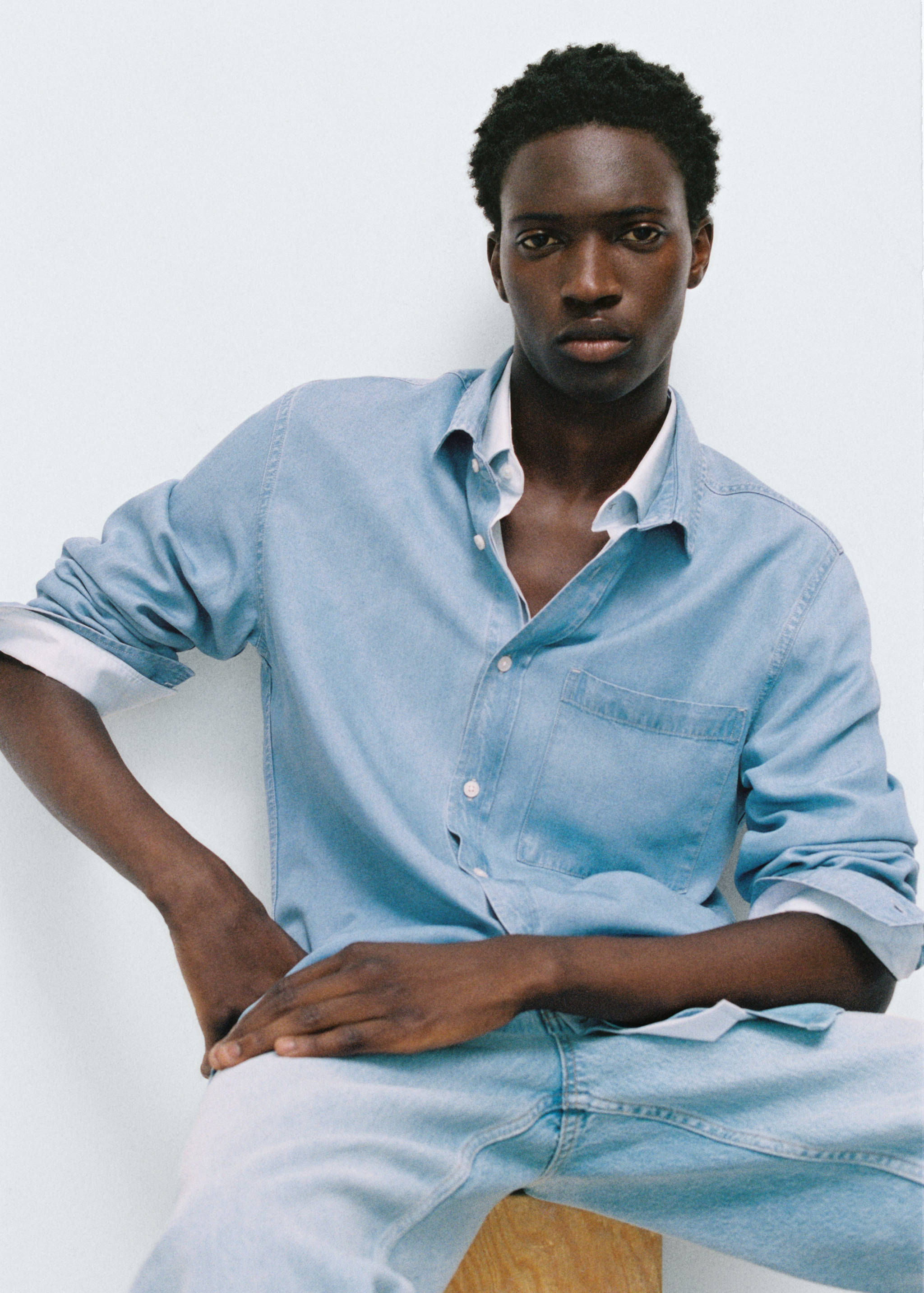 常规版型 100% 天丝衬衫 - null