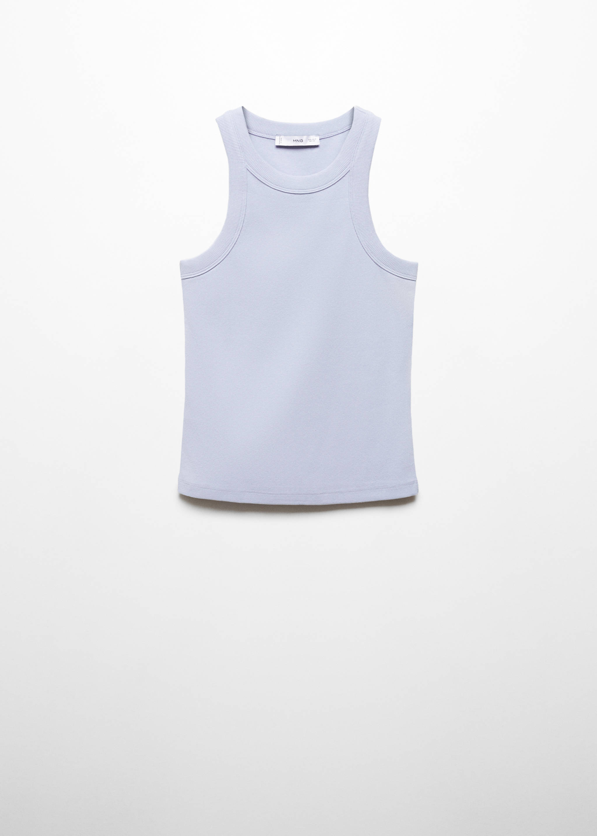 Ribbed cotton-blend top - Article without model