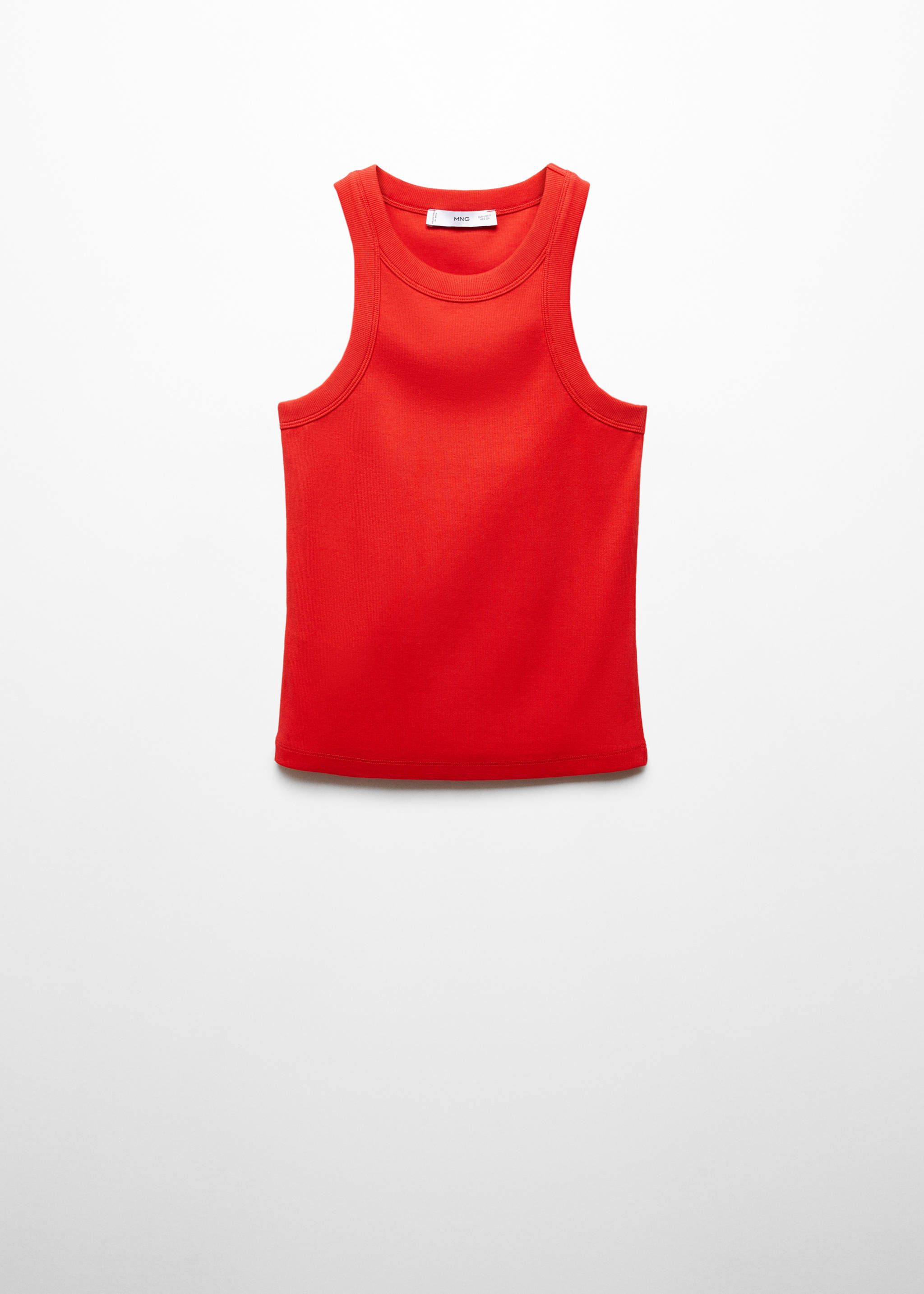 Ribbed cotton-blend top - Article without model