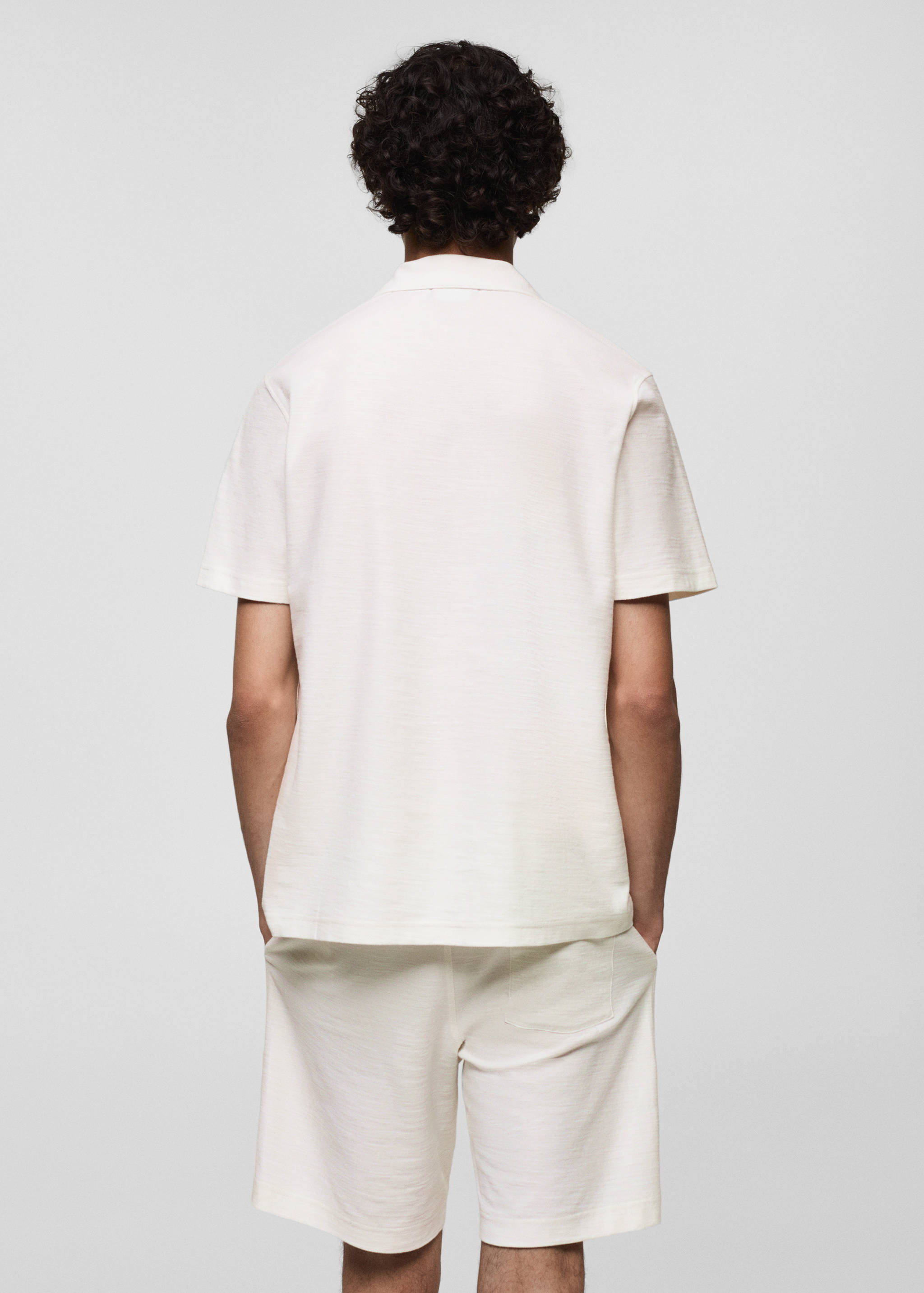 胸前口袋棉质衬衫 - null