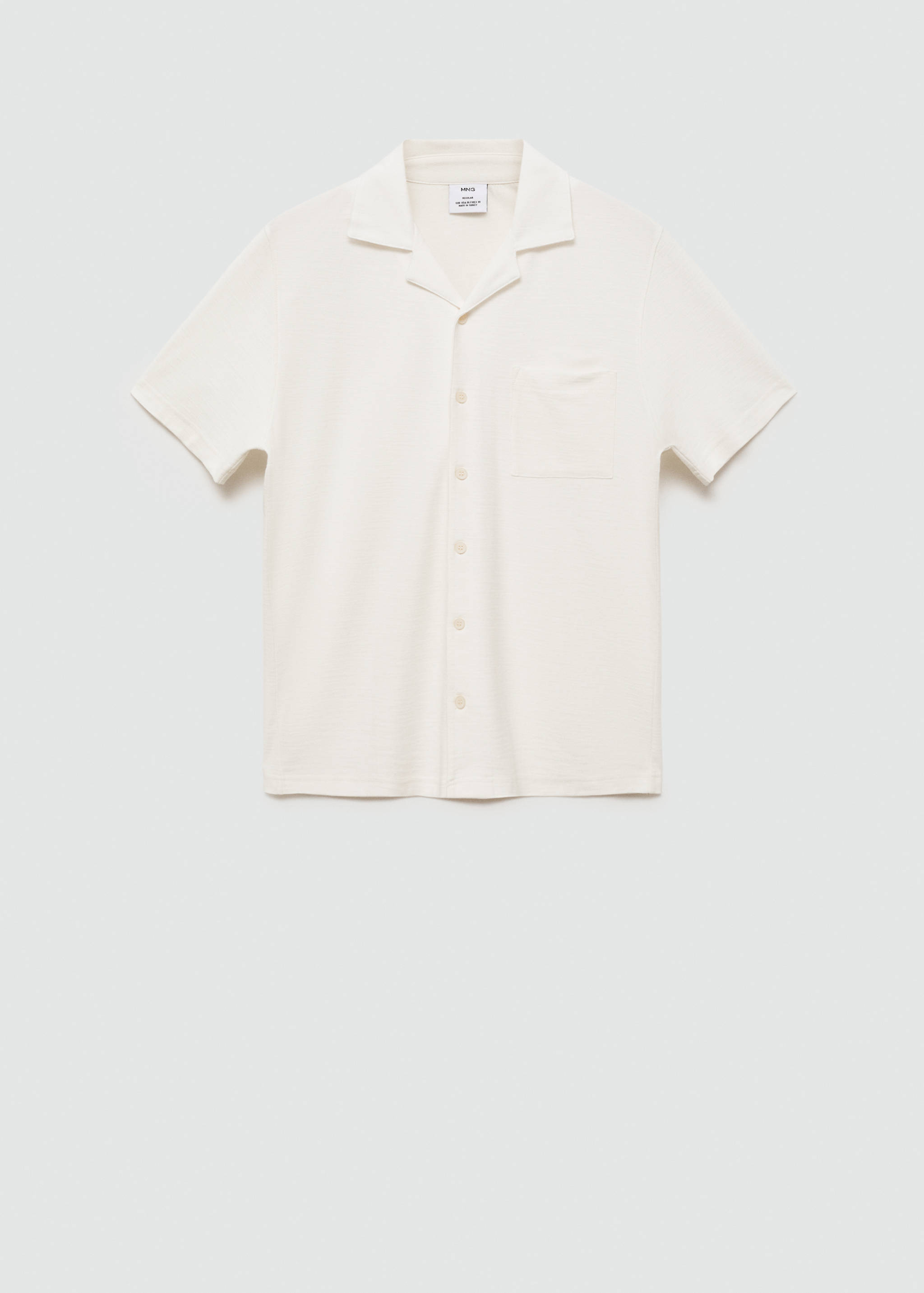 胸前口袋棉质衬衫 - null