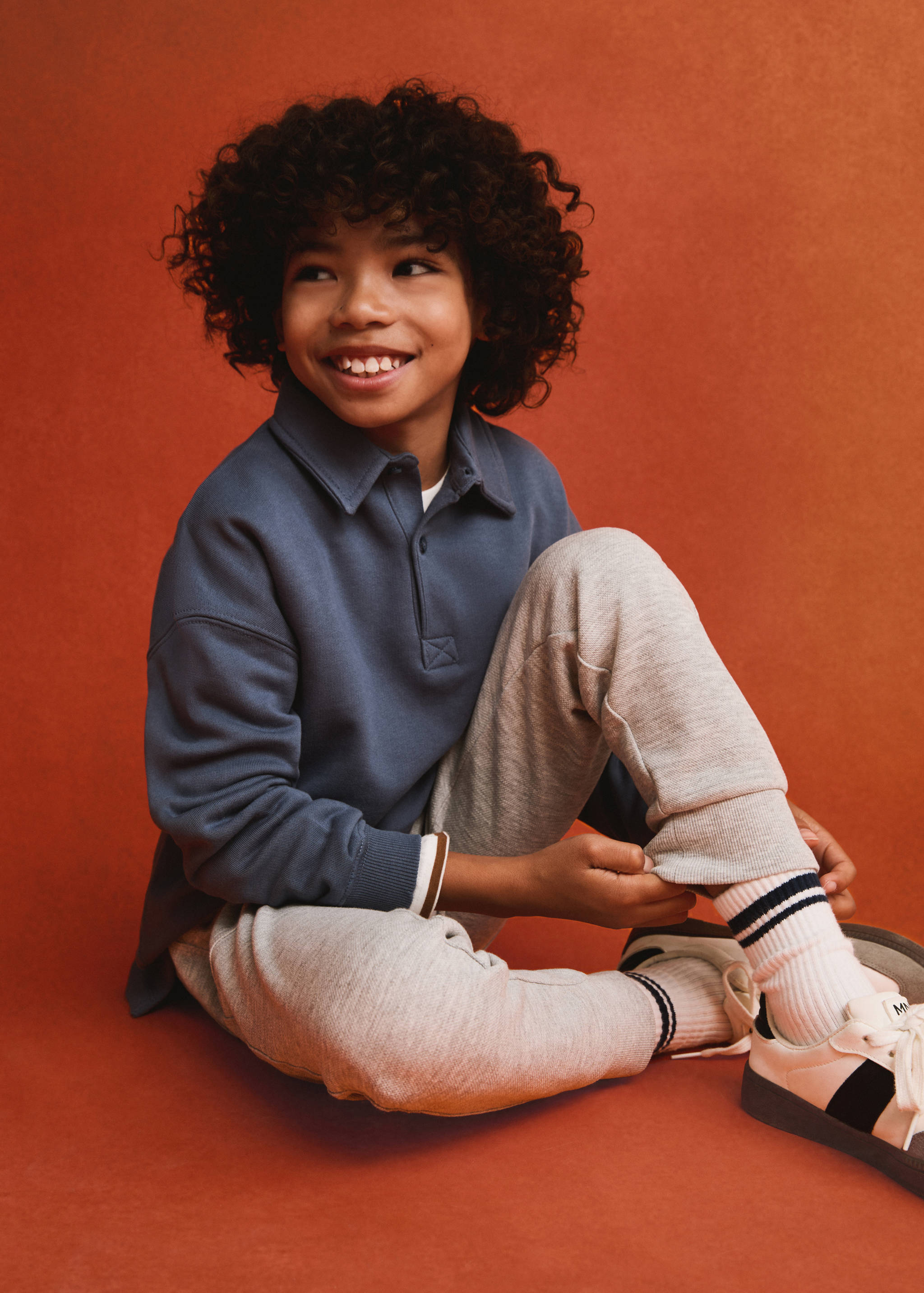 长袖棉质Polo衫 - null