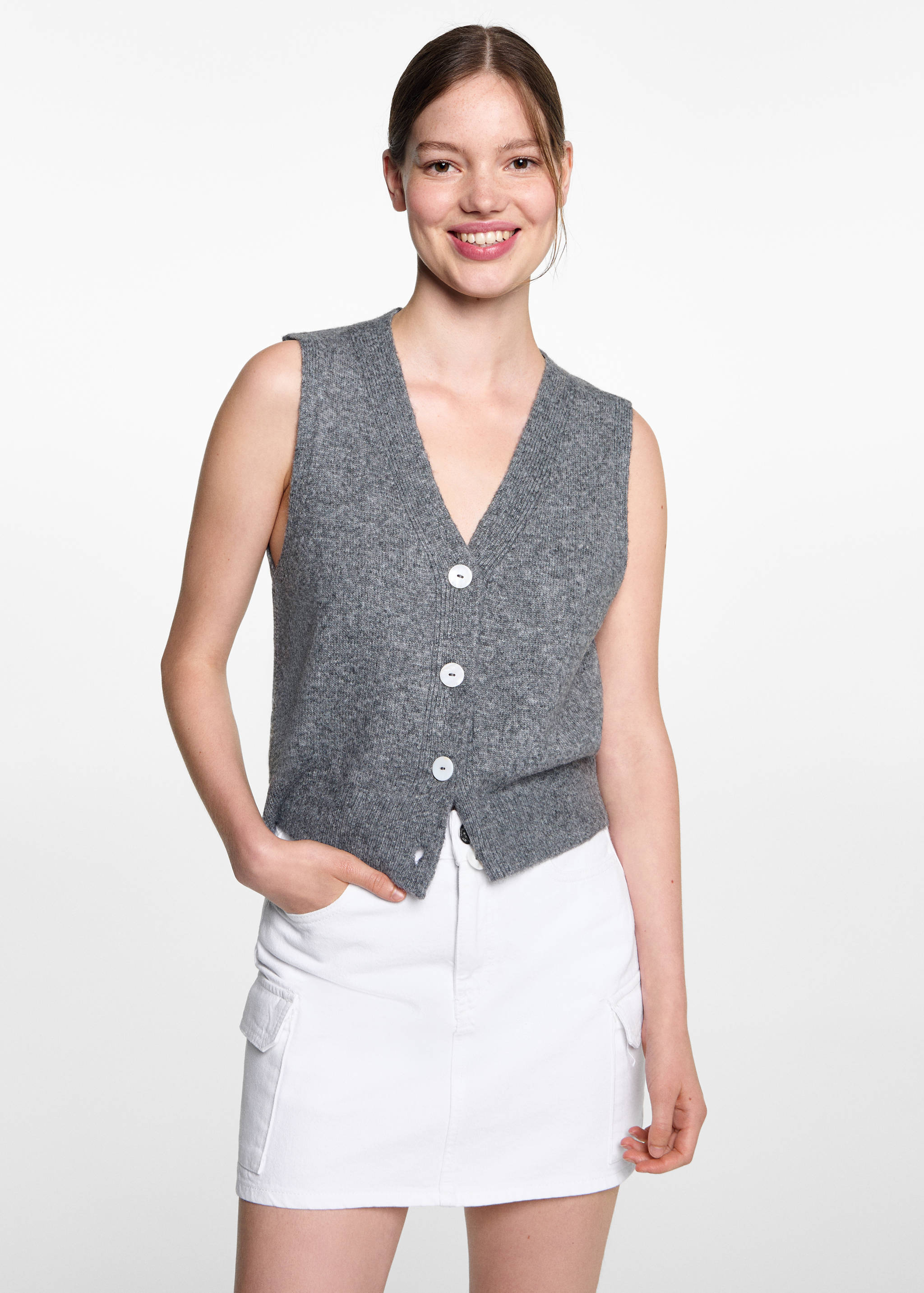 Mini-skirt with cargo pockets - Medium plane