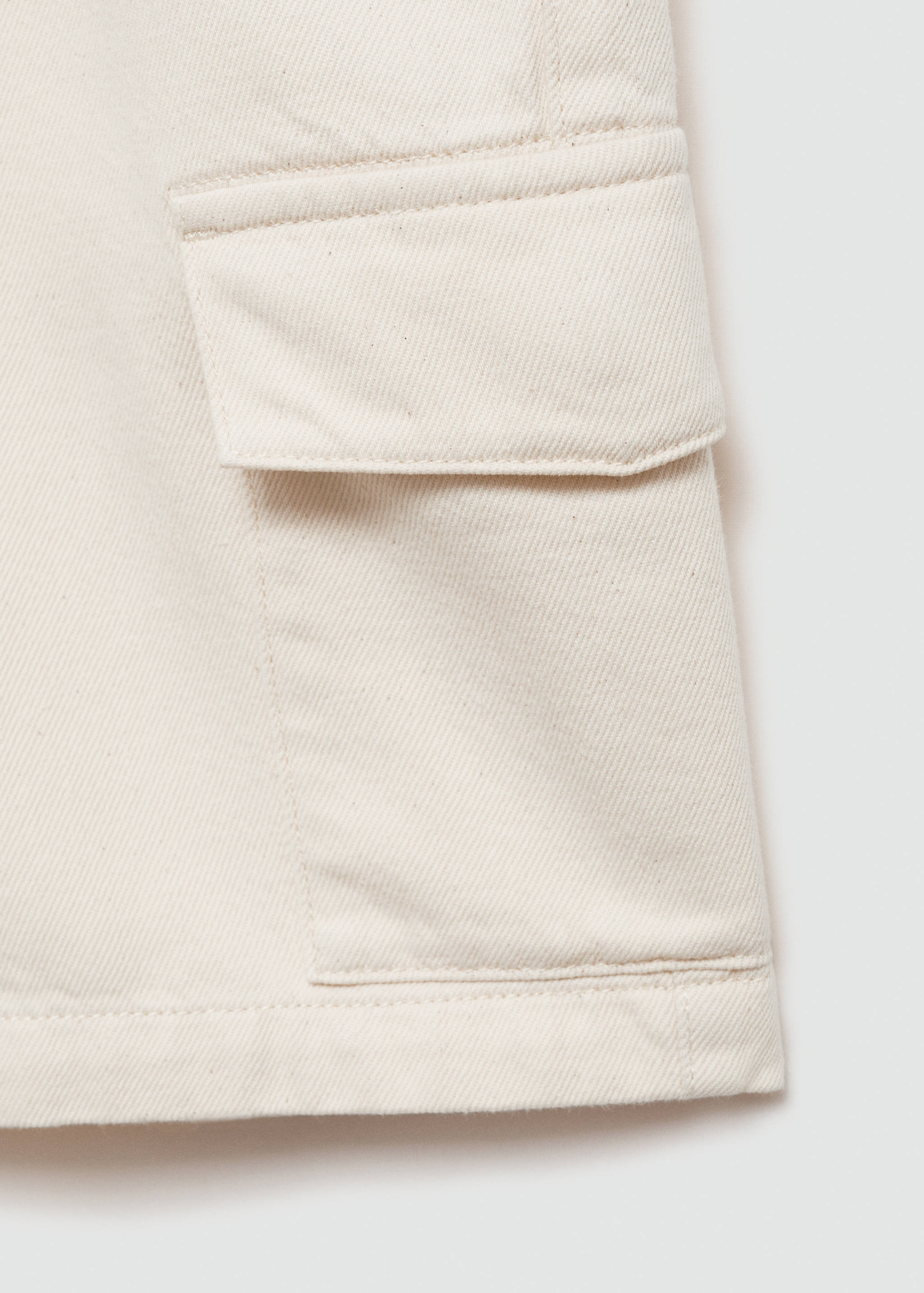 Denim cotton cargo shorts - Details of the article 0