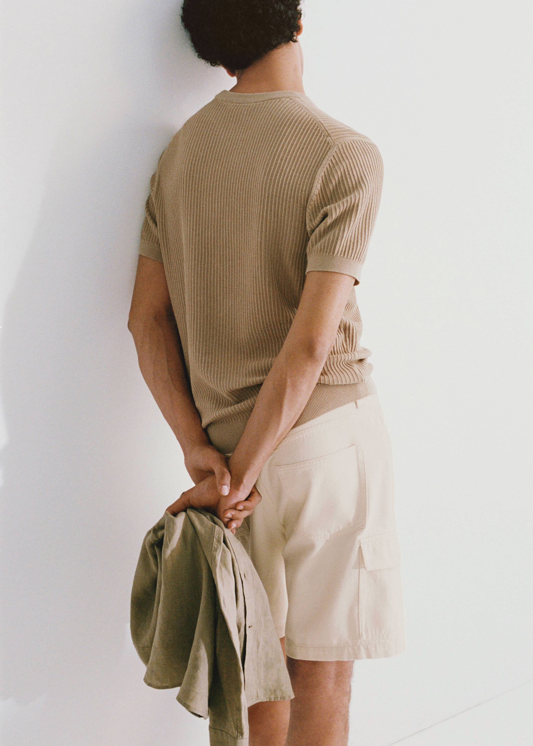 Denim katoenen cargobermuda - Detail van het artikel 3