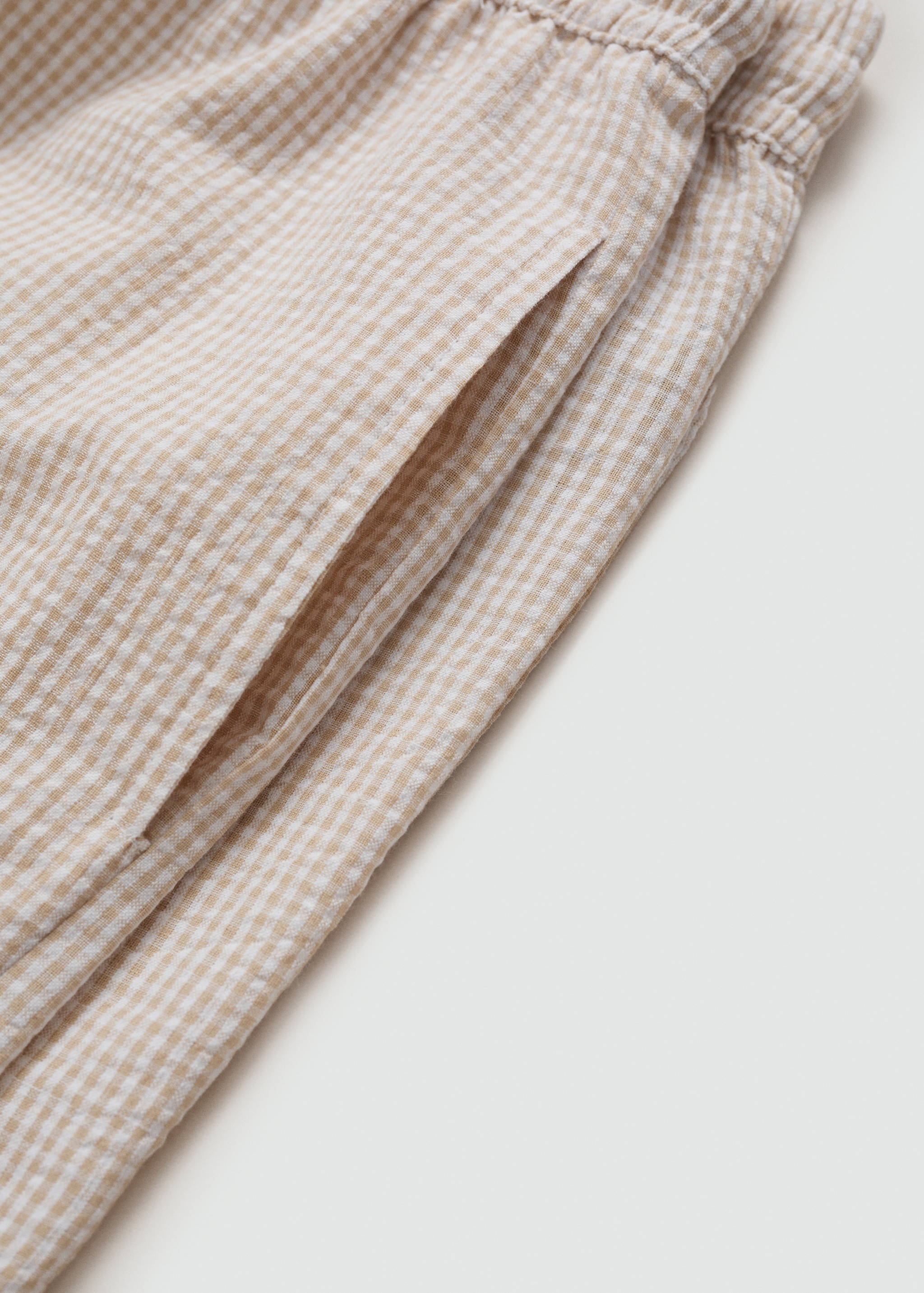 Gingham-check two-piece pyjamas - Details of the article 0