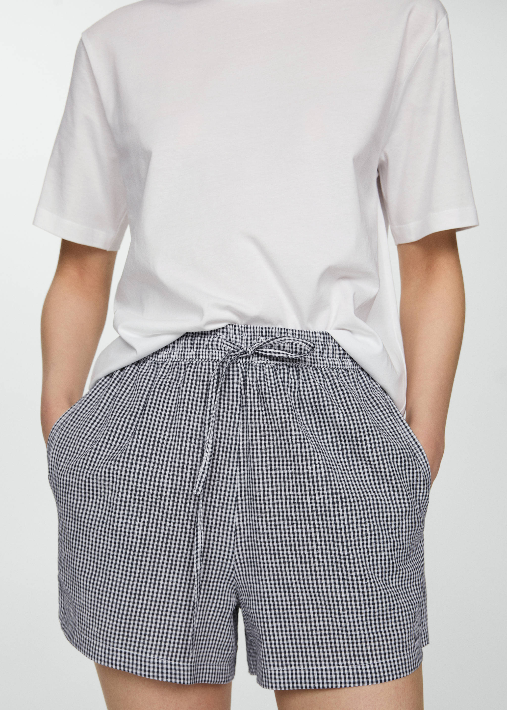 Gingham-check two-piece pyjamas - Details of the article 6