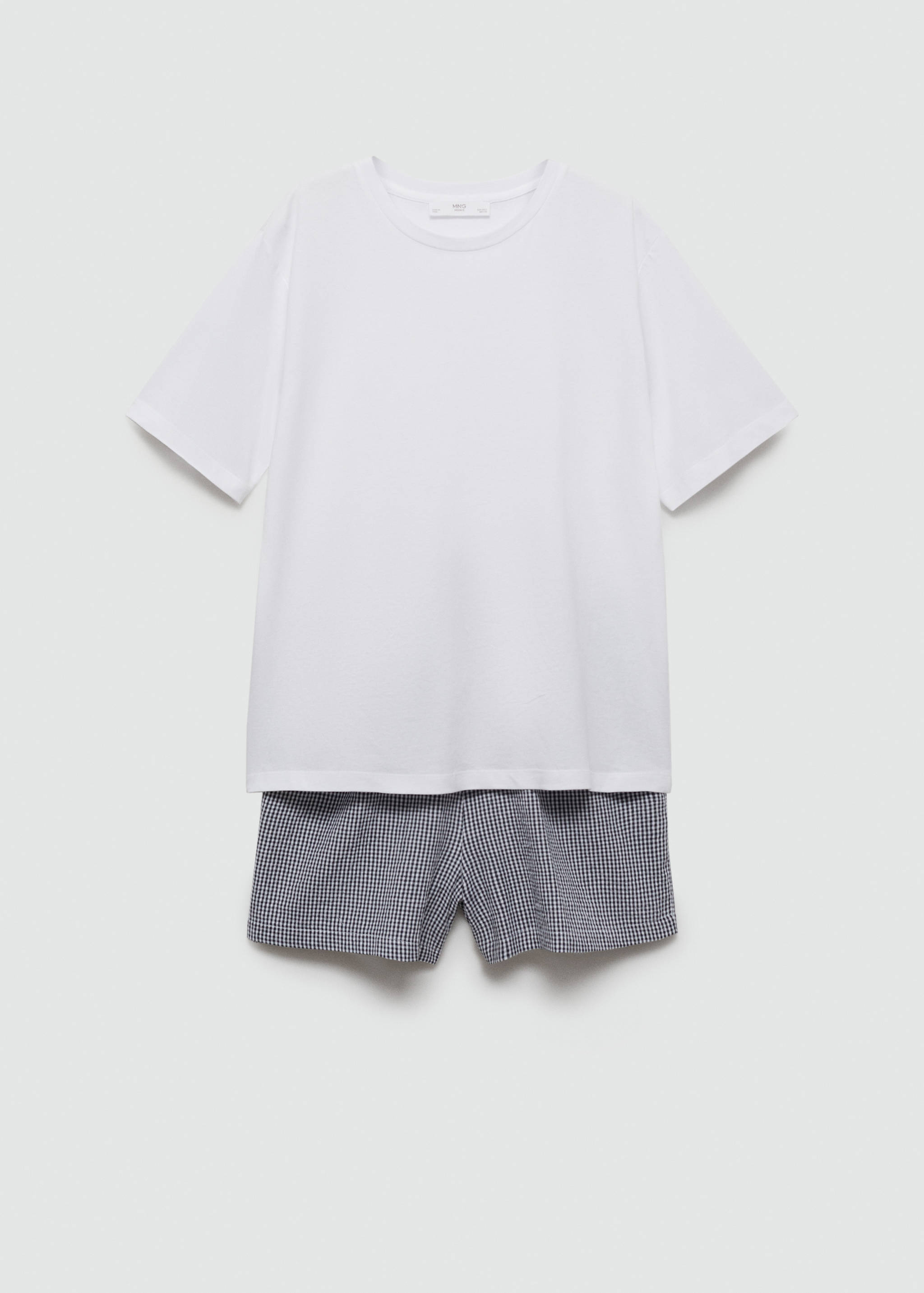 Gingham-check two-piece pyjamas - Article without model