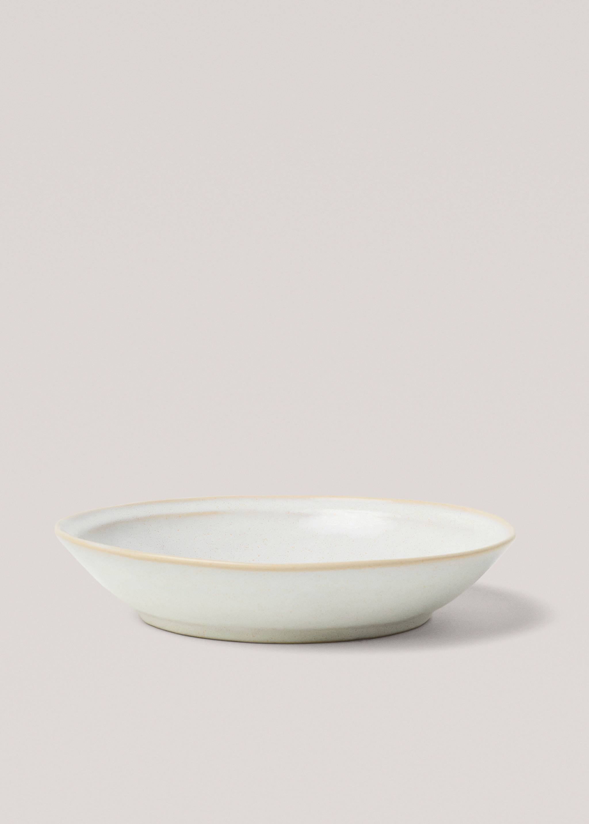 Aged double-edged stoneware deep plate - Details of the article 2