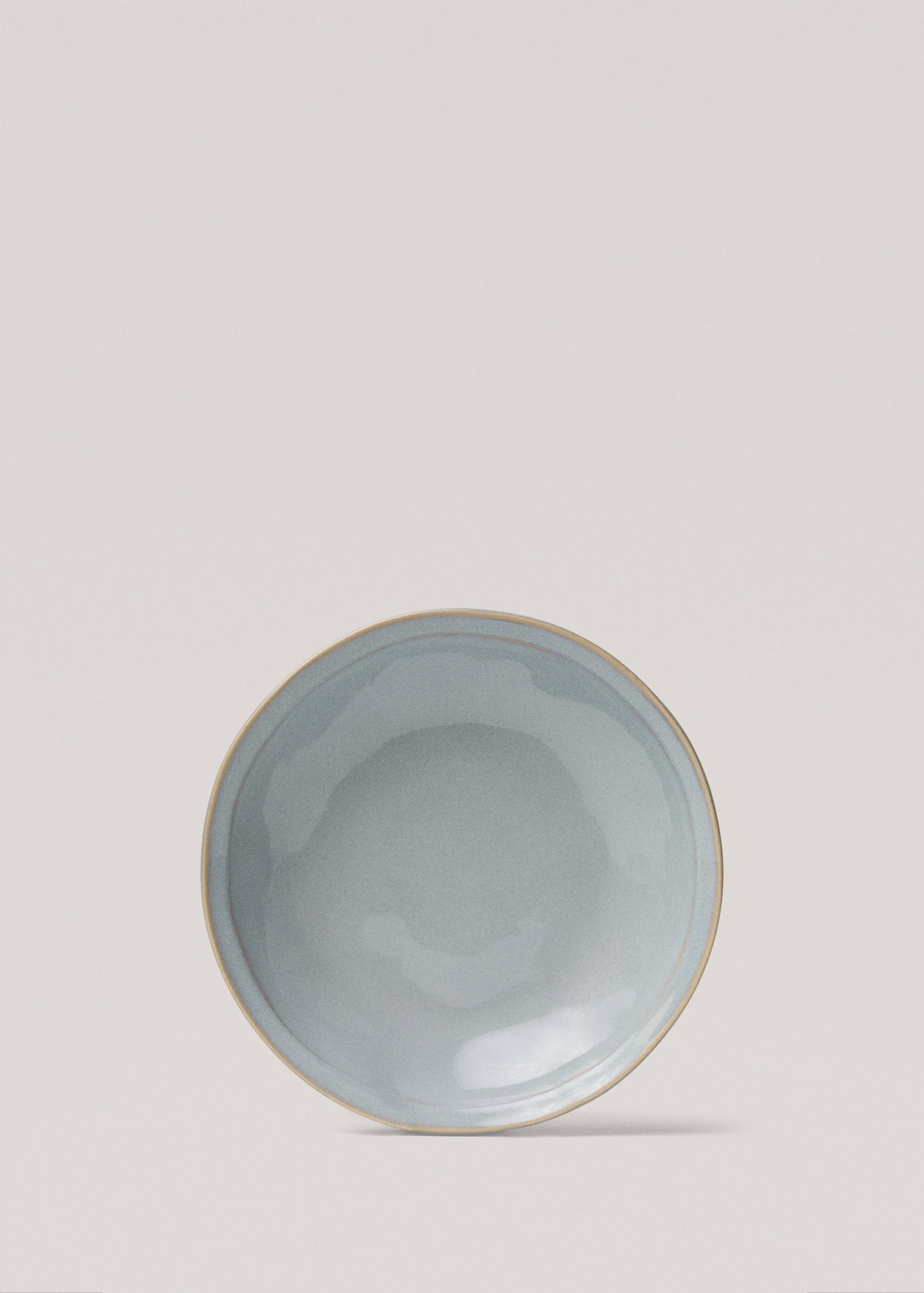 Aged double-edged stoneware deep plate - Article without model