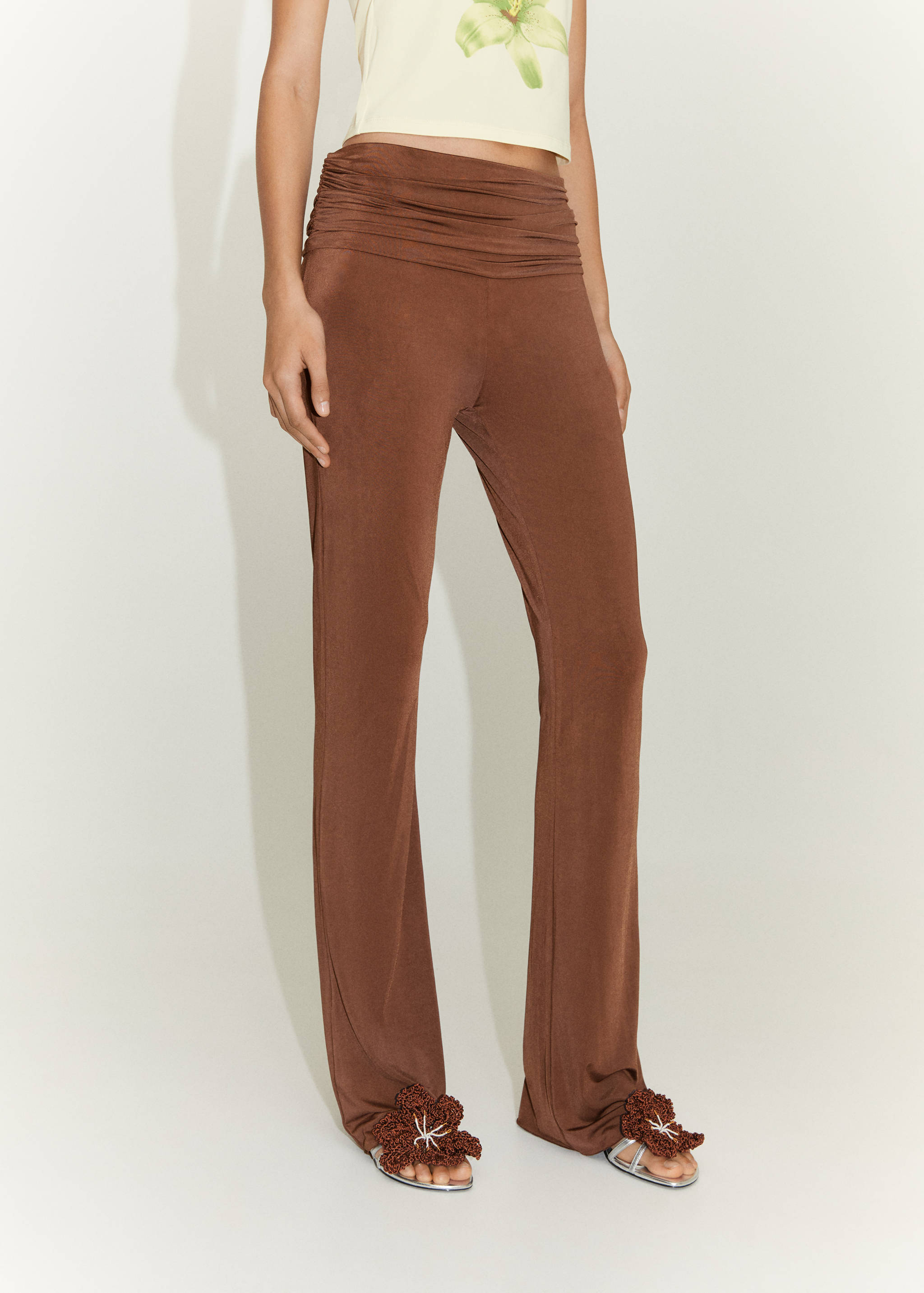 Draped turn-up trousers - Medium plane