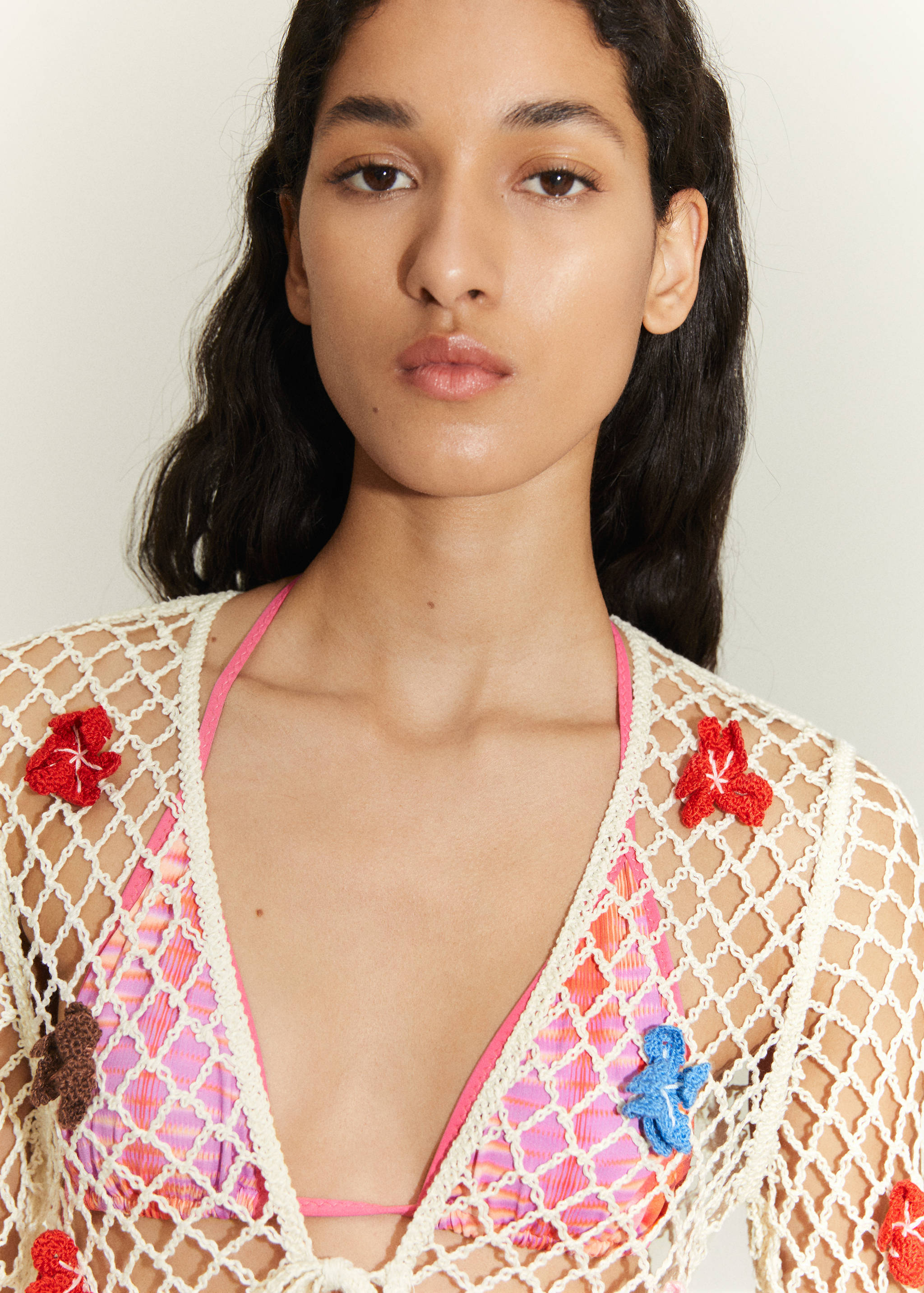 Vestido punto flores decorativas - Detalle del artículo 1