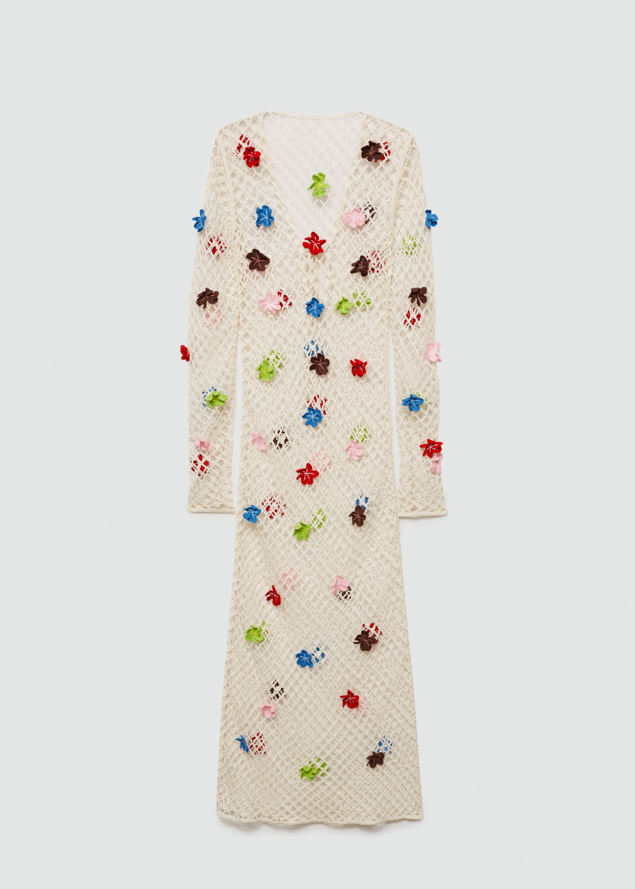 Vestido punto flores decorativas - Artículo sin modelo