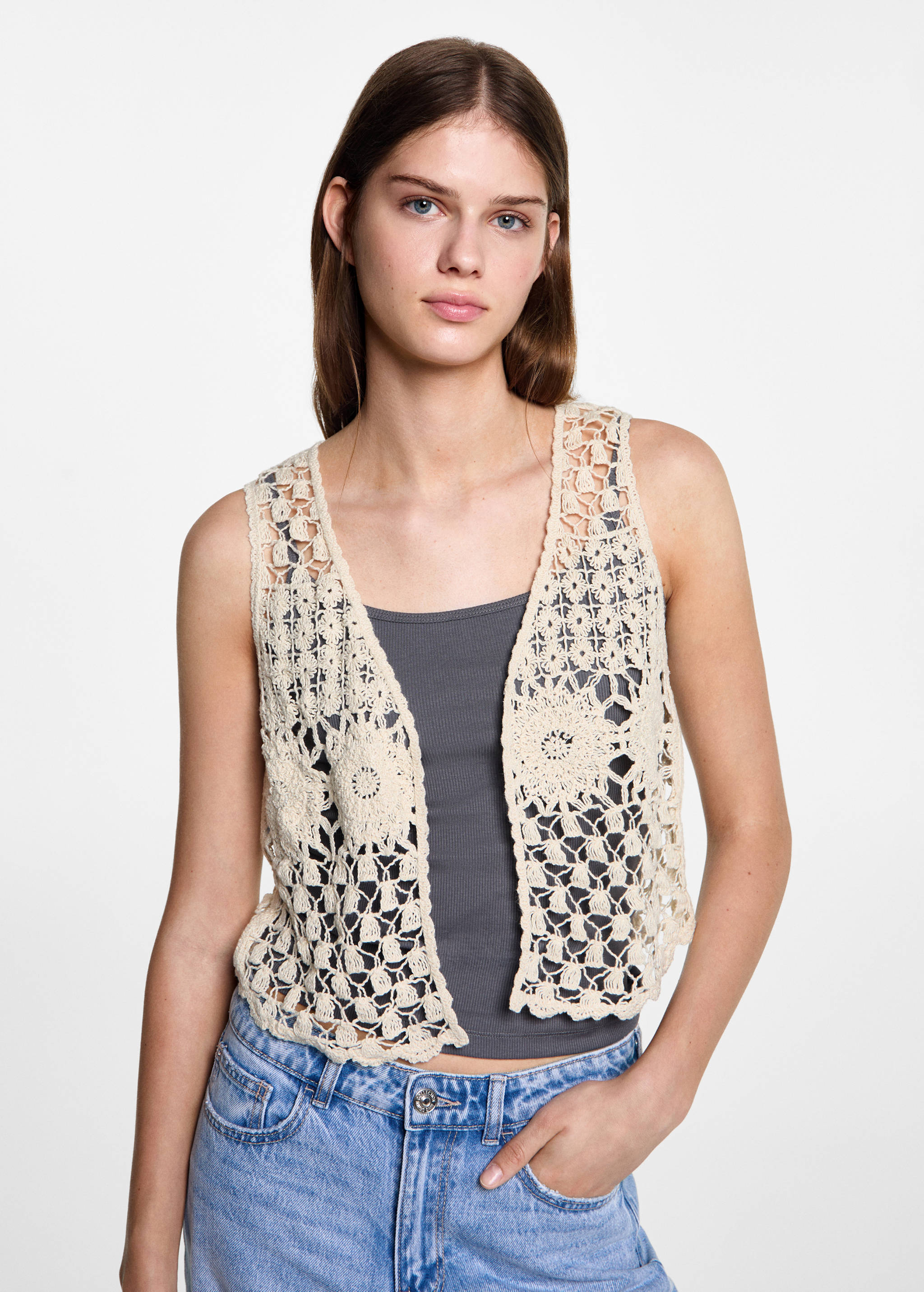 Fringed gilet - Medium plane