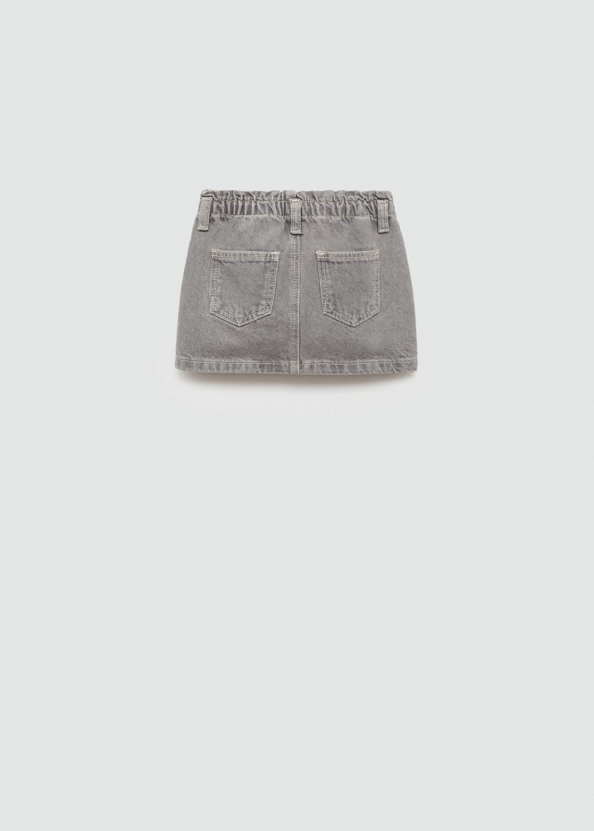 Paperbag denim skirt - Reverse of the article