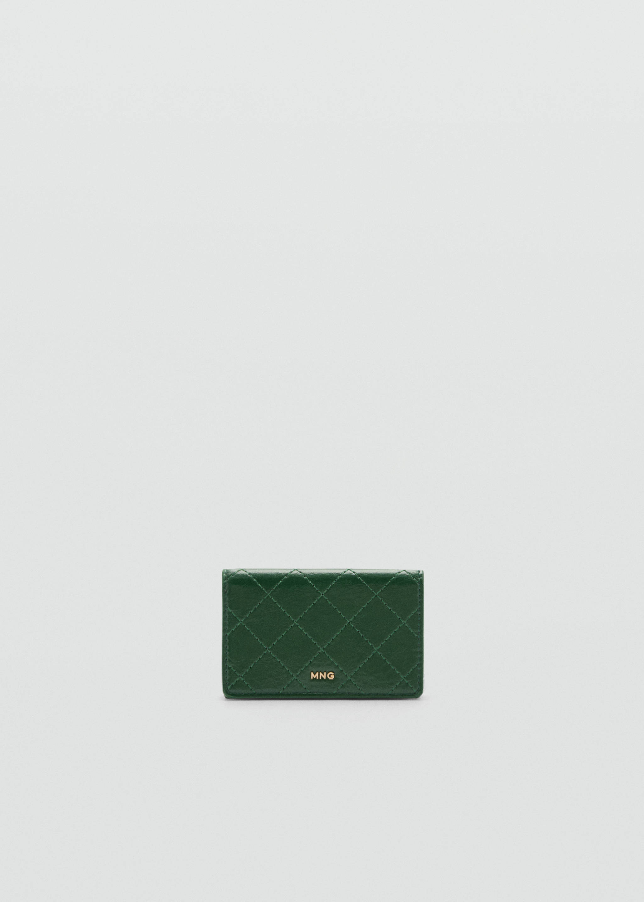 Coin purse with flap and decorative stitching - Article without model