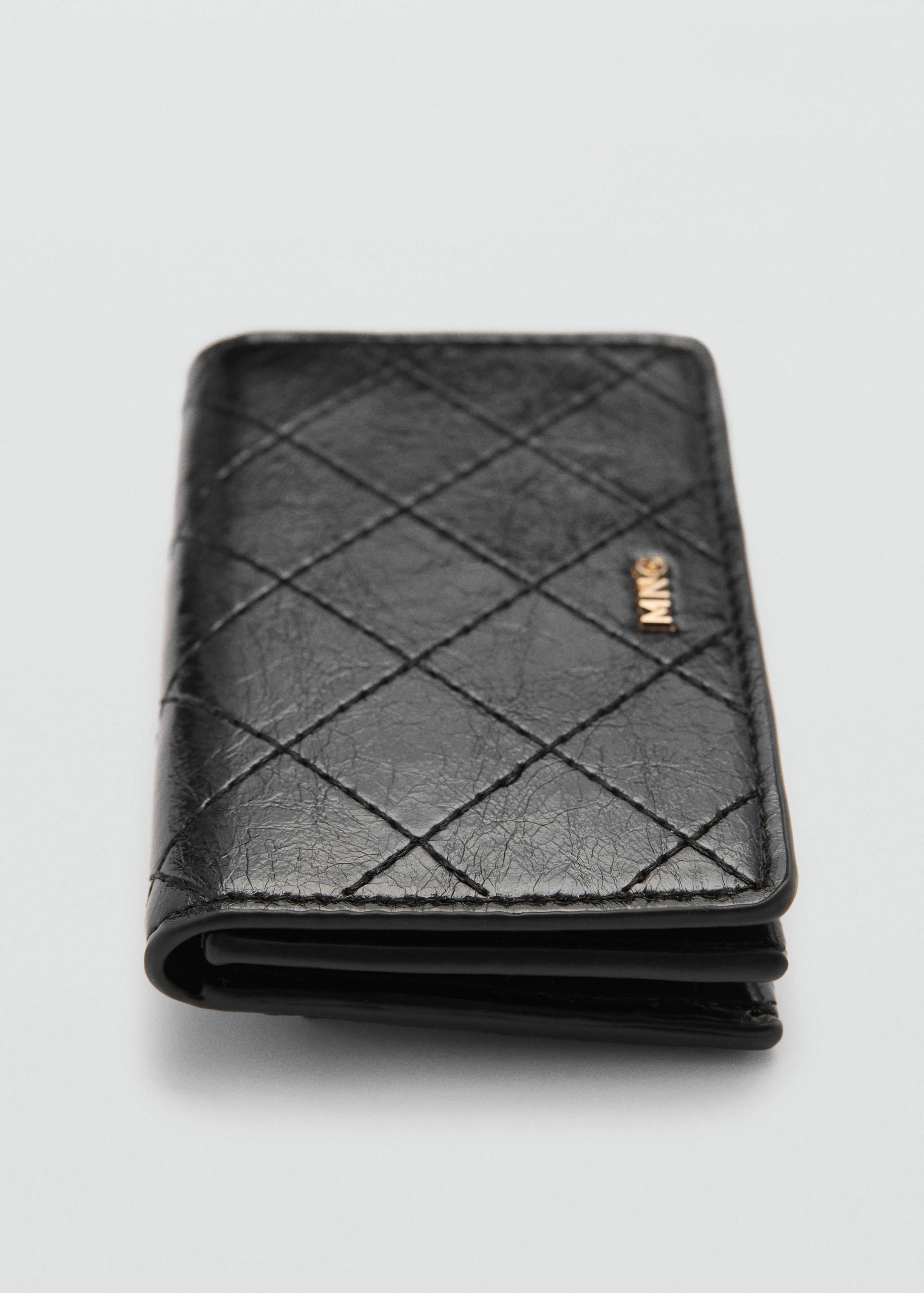 محفظة للعملات المعدنية بطية وخياطة زخرفية - تفاصيل المنتج 1