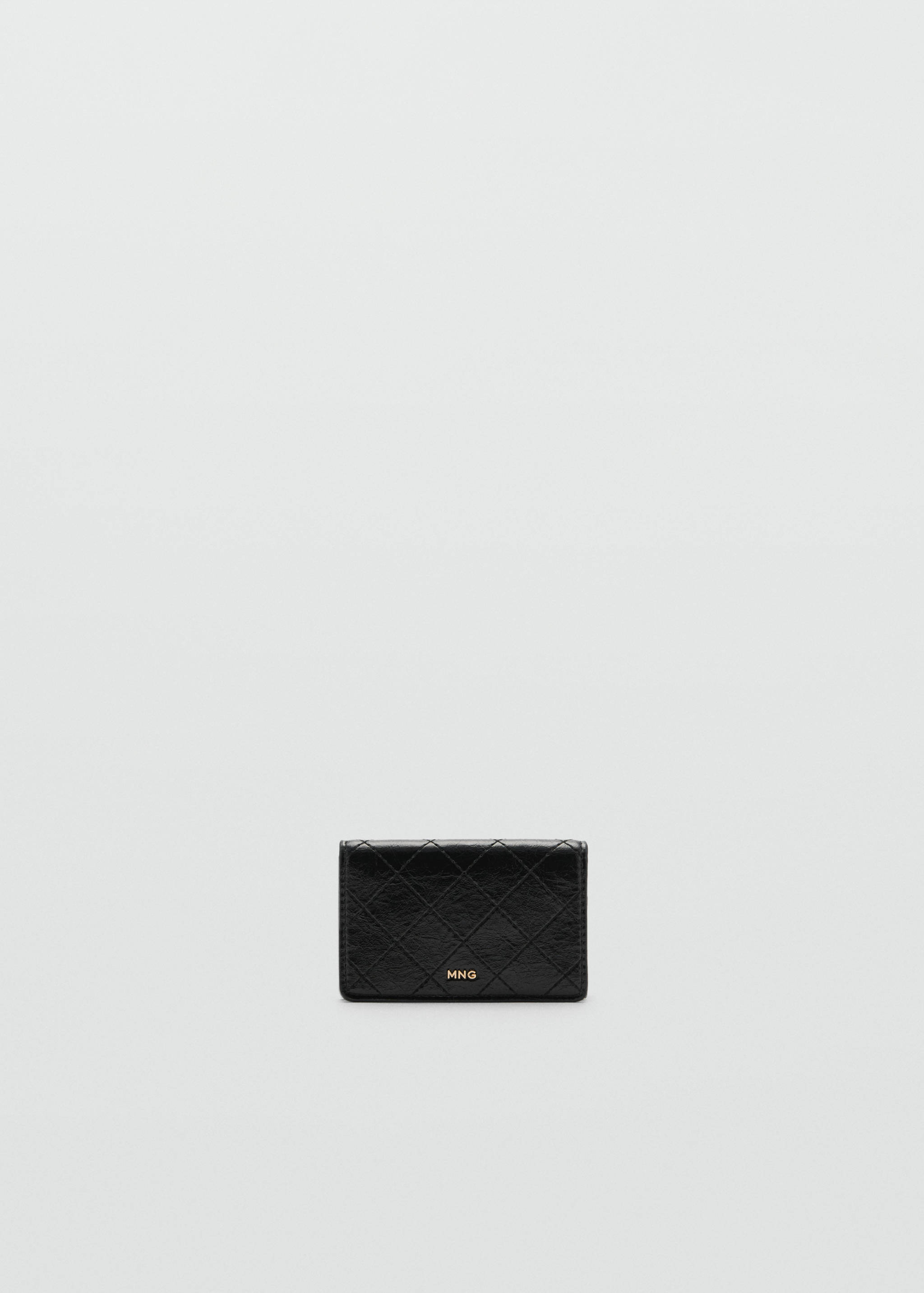 Coin purse with flap and decorative stitching - Article without model