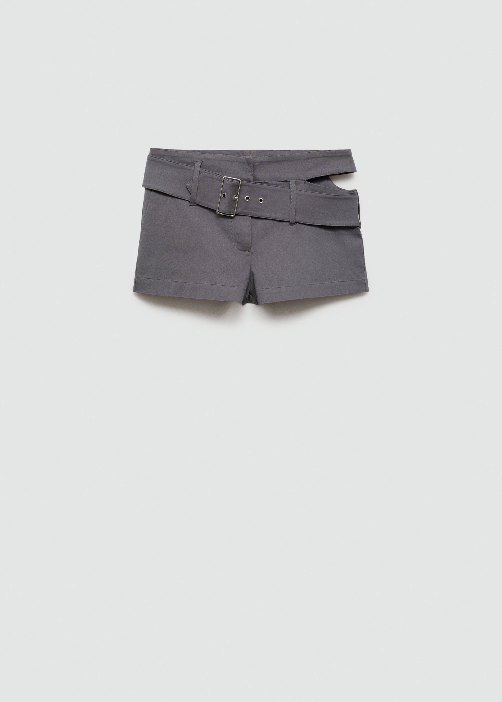 Asymmetrical shorts with belt - Article without model