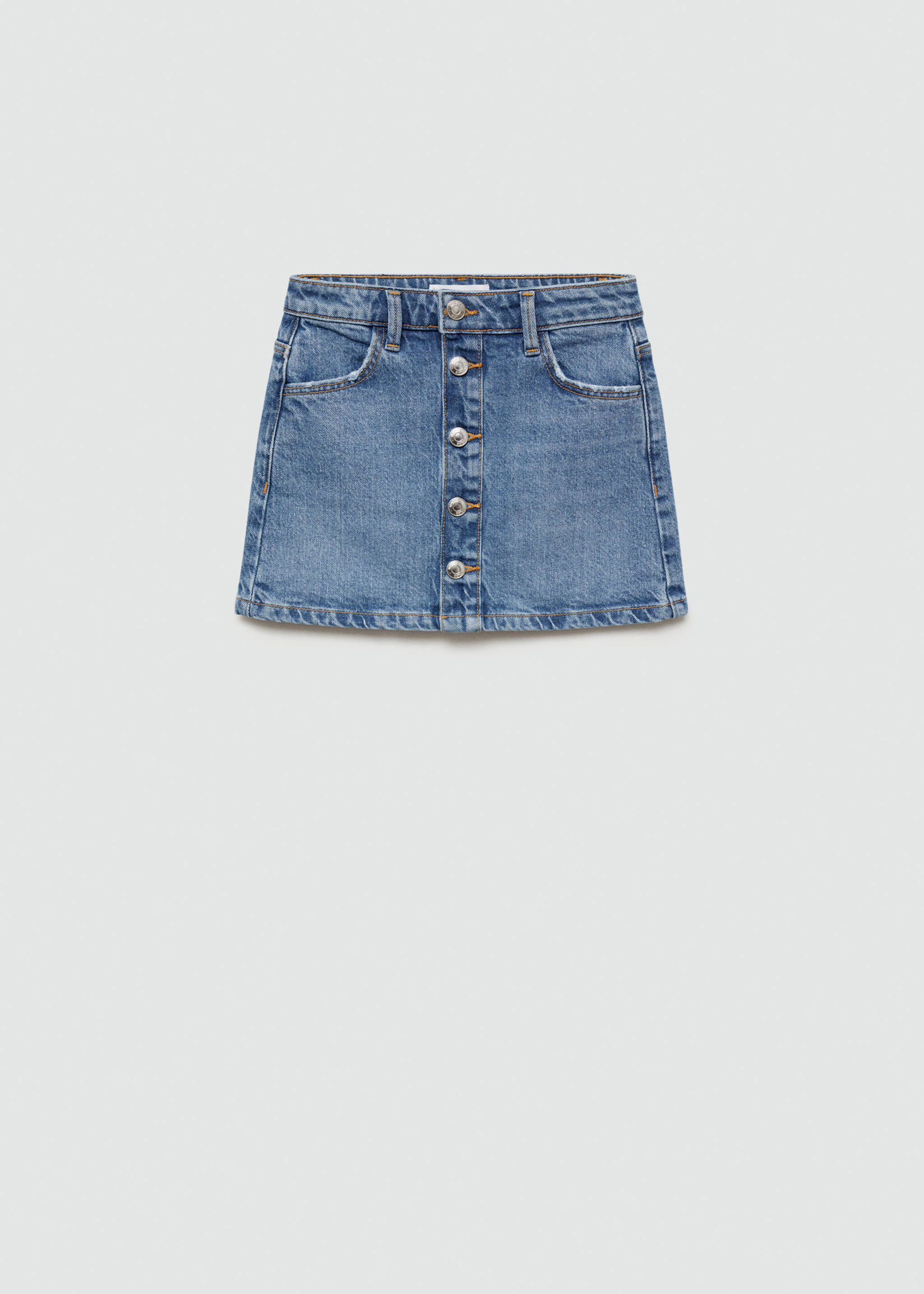 Buttoned denim skirt - Article without model
