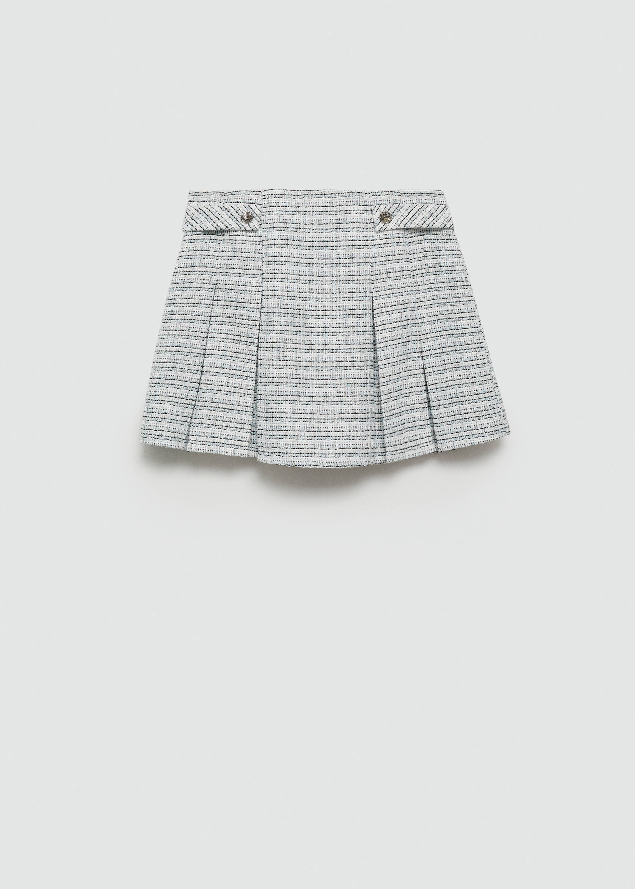Tweed mini-skirt with buttons - Article without model