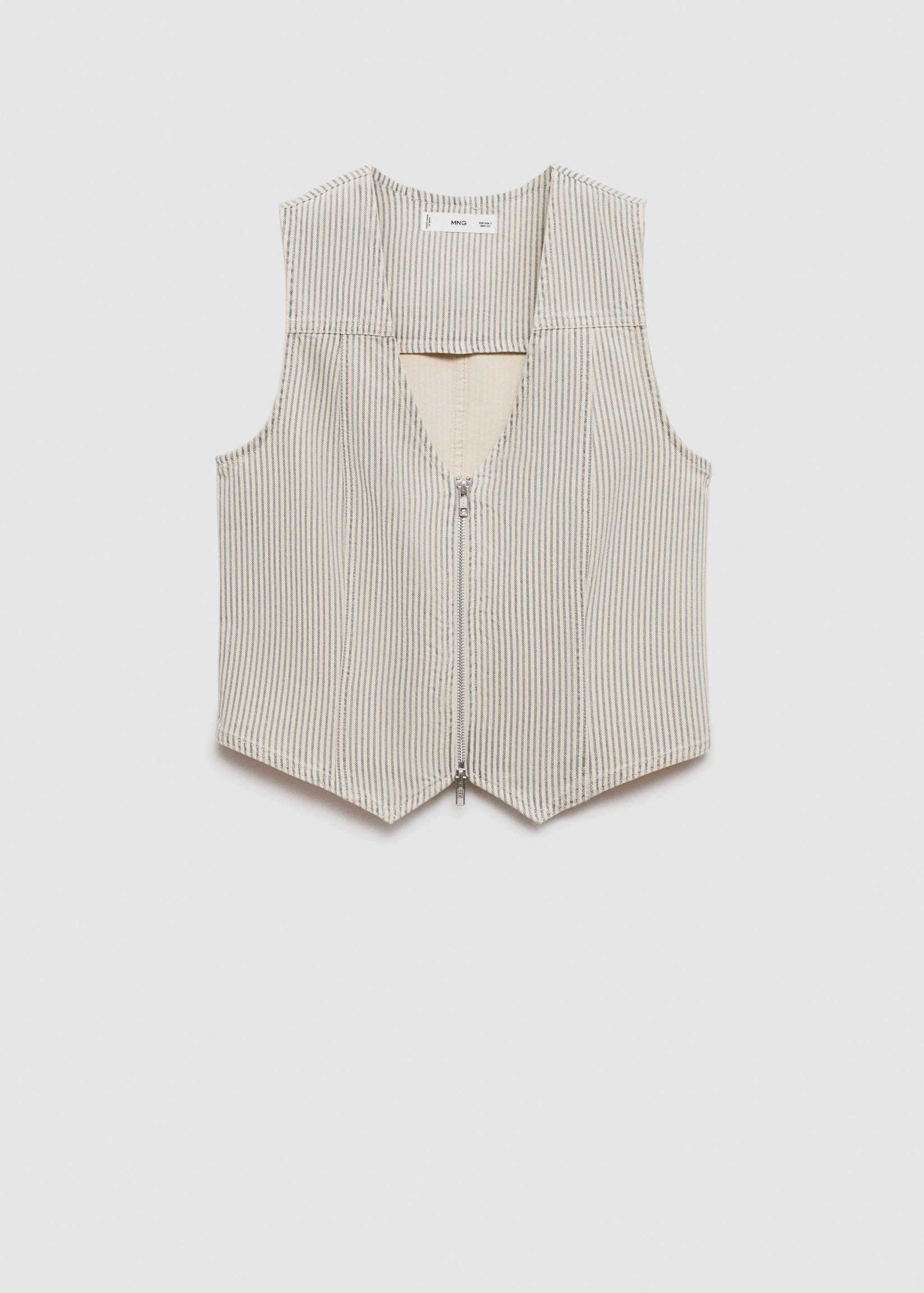 Striped vest with zip - Article without model