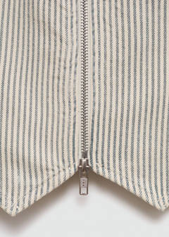 Striped gilet with zip — Beige 6