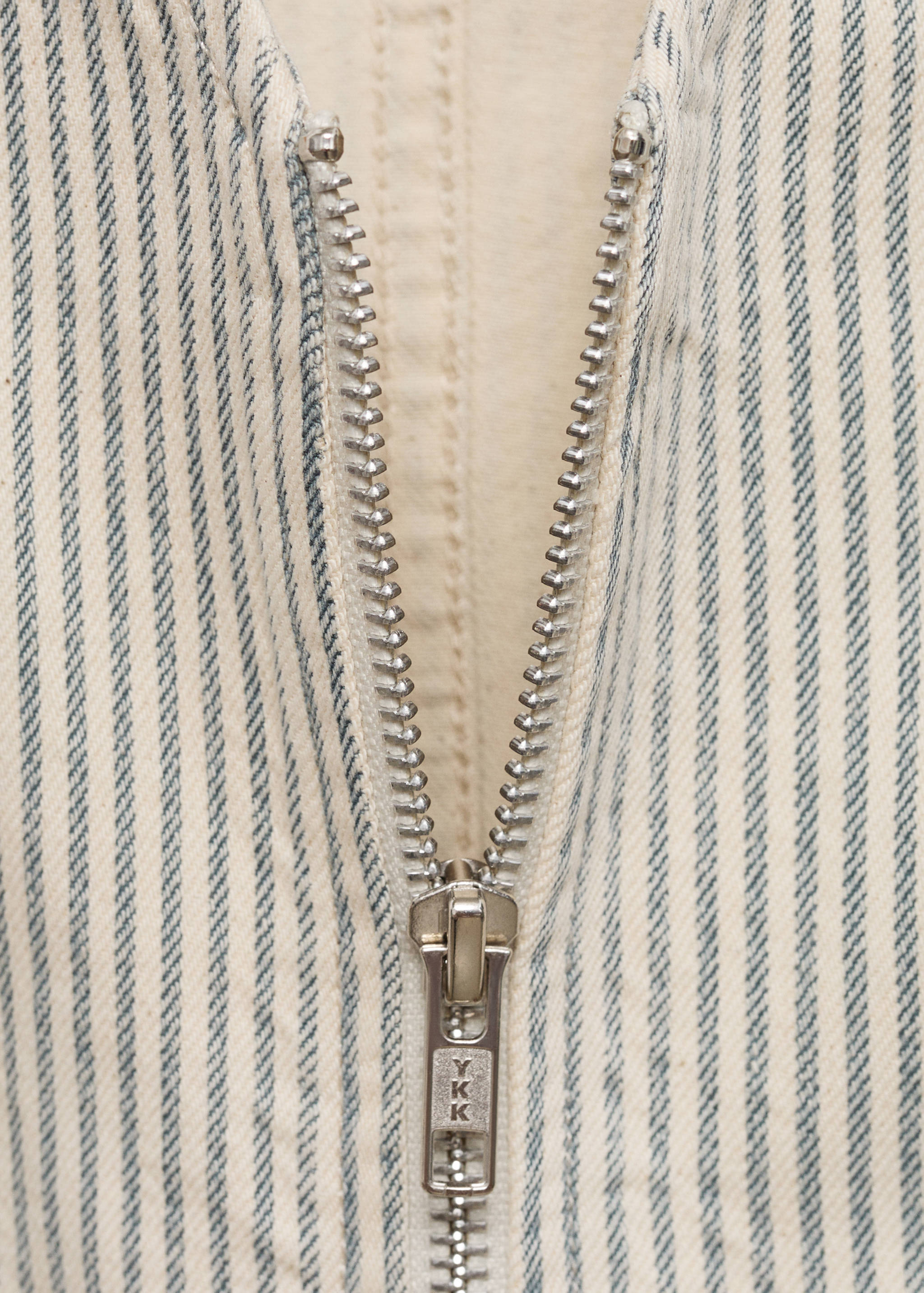 Striped vest with zip - Details of the article 0
