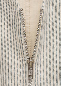 Striped gilet with zip — Beige 7