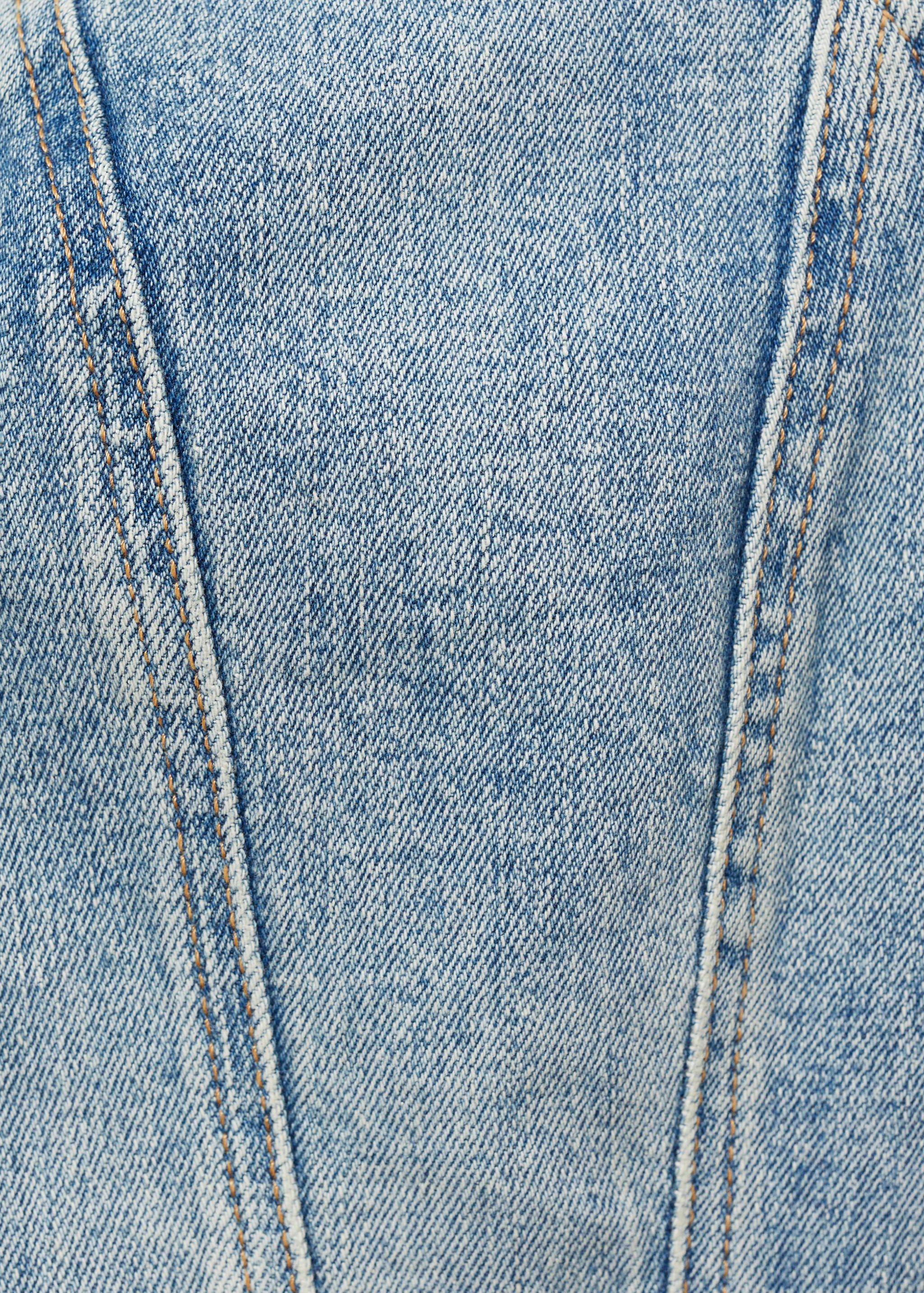 Halter-neck denim top - Details of the article 0