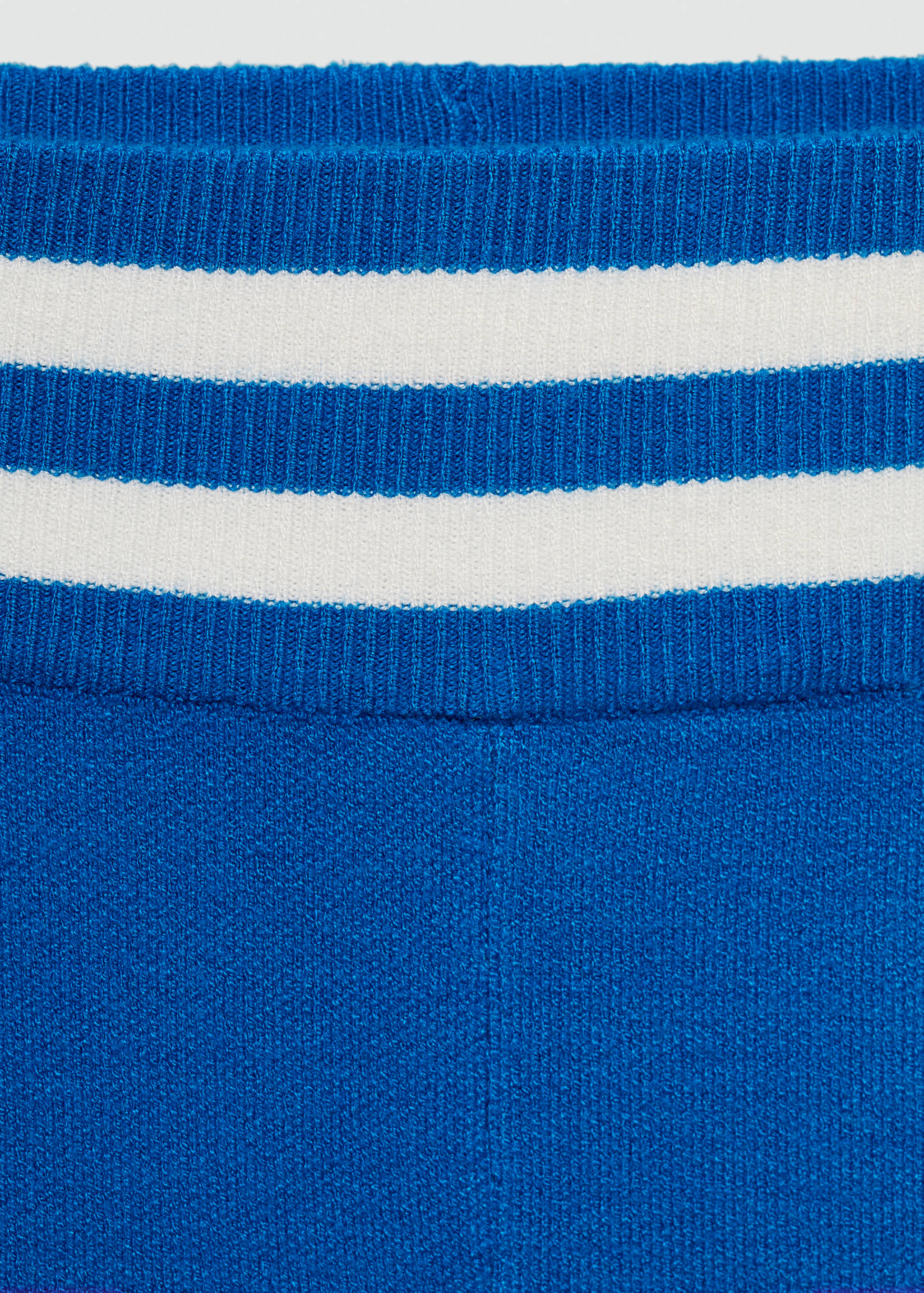 Striped knitted shorts - Details of the article 0