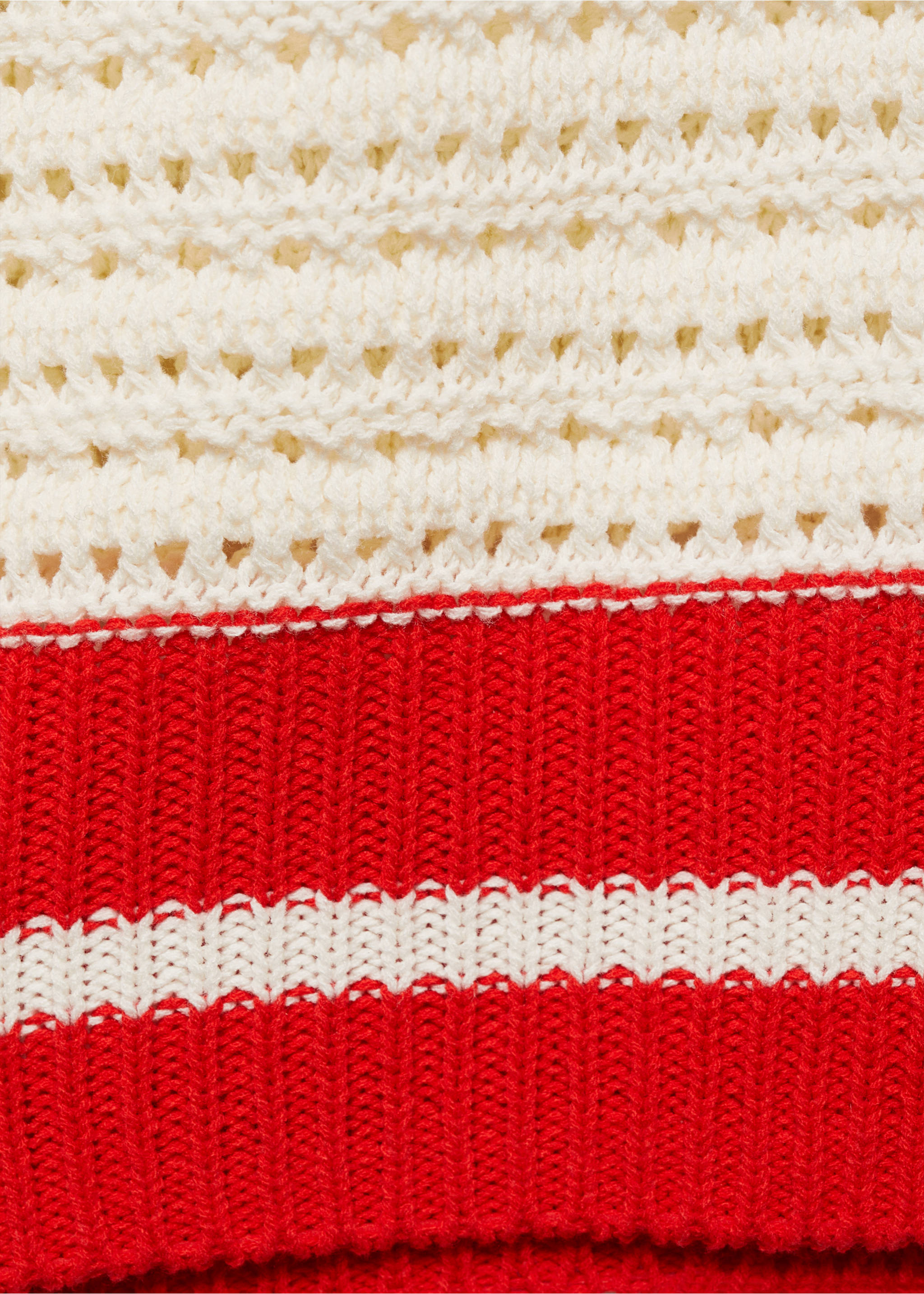 Pull-over ajouré à rayures - Détail de l'article 0, Rouge. Ref: 77082923-00.