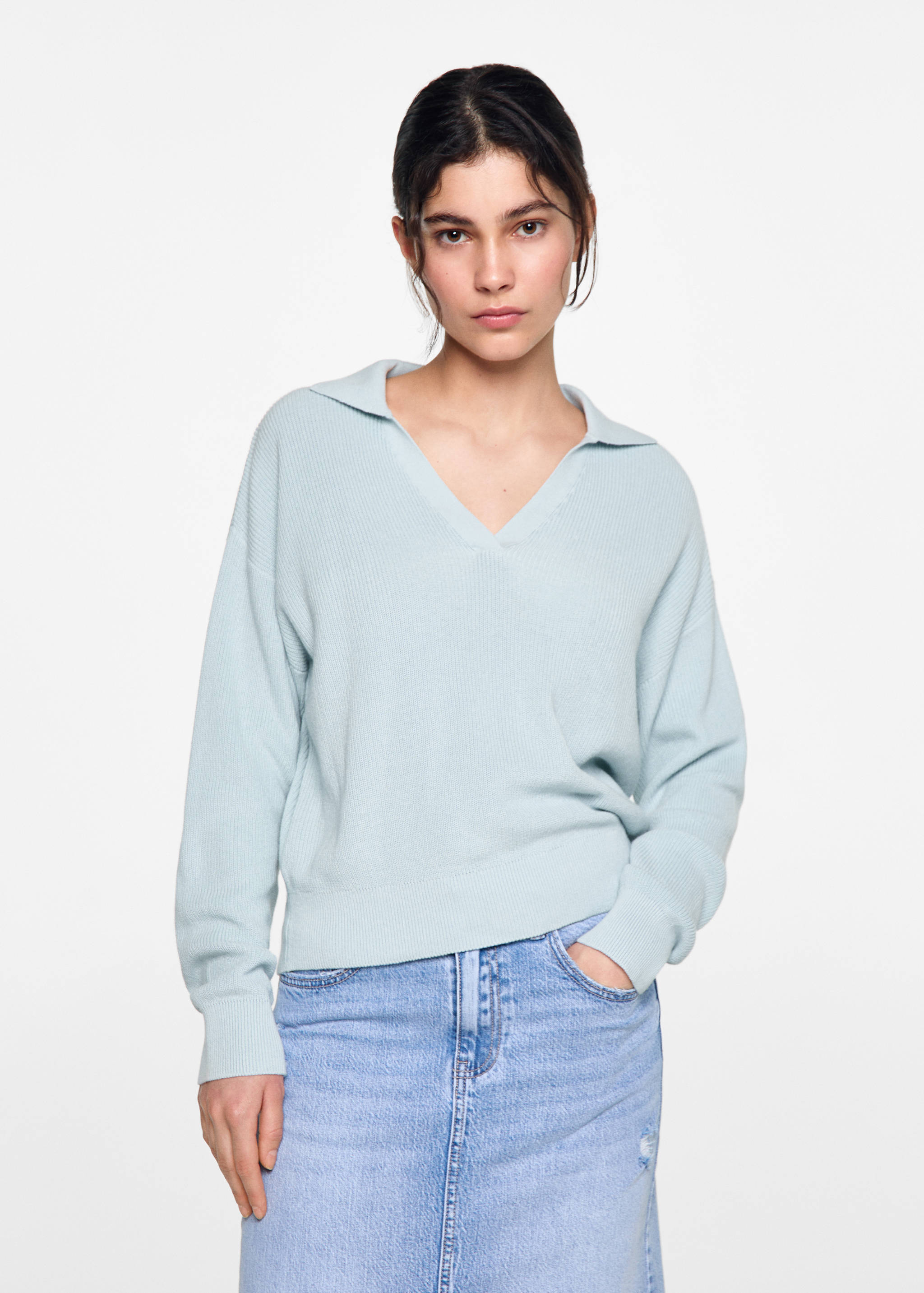Polo neck sweater - Medium plane