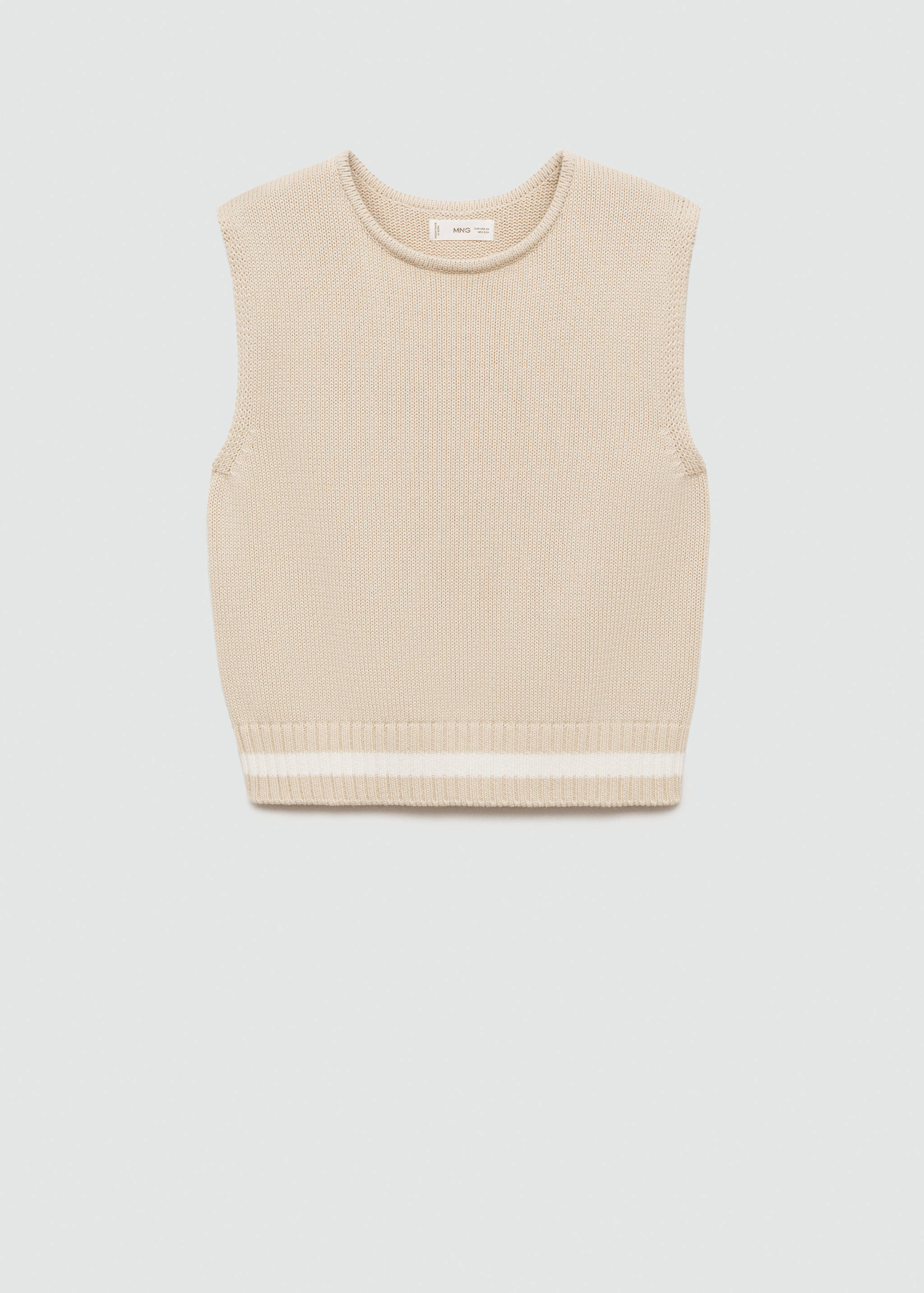 Striped knitted gilet - Article without model