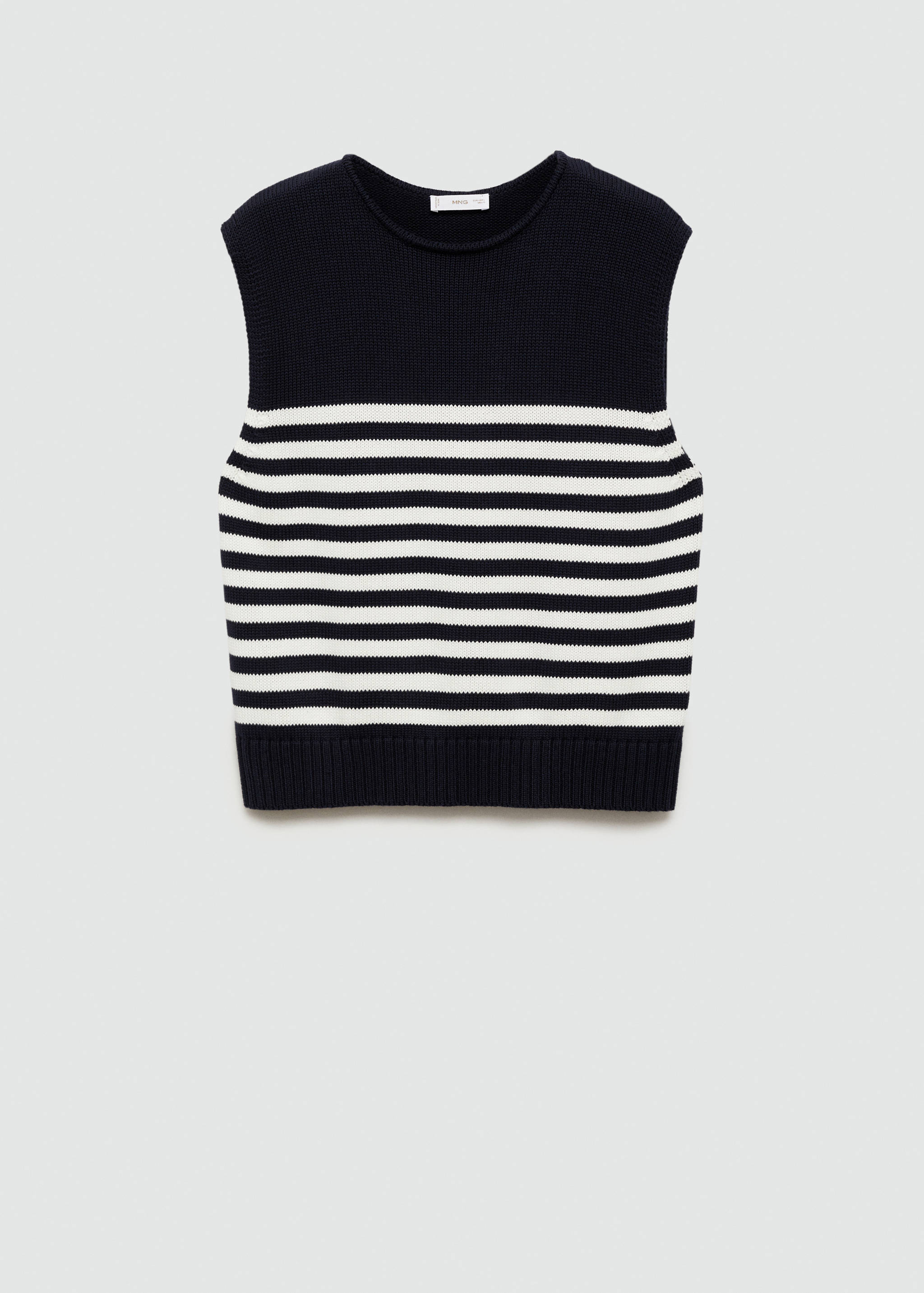 Striped knitted gilet - Article without model