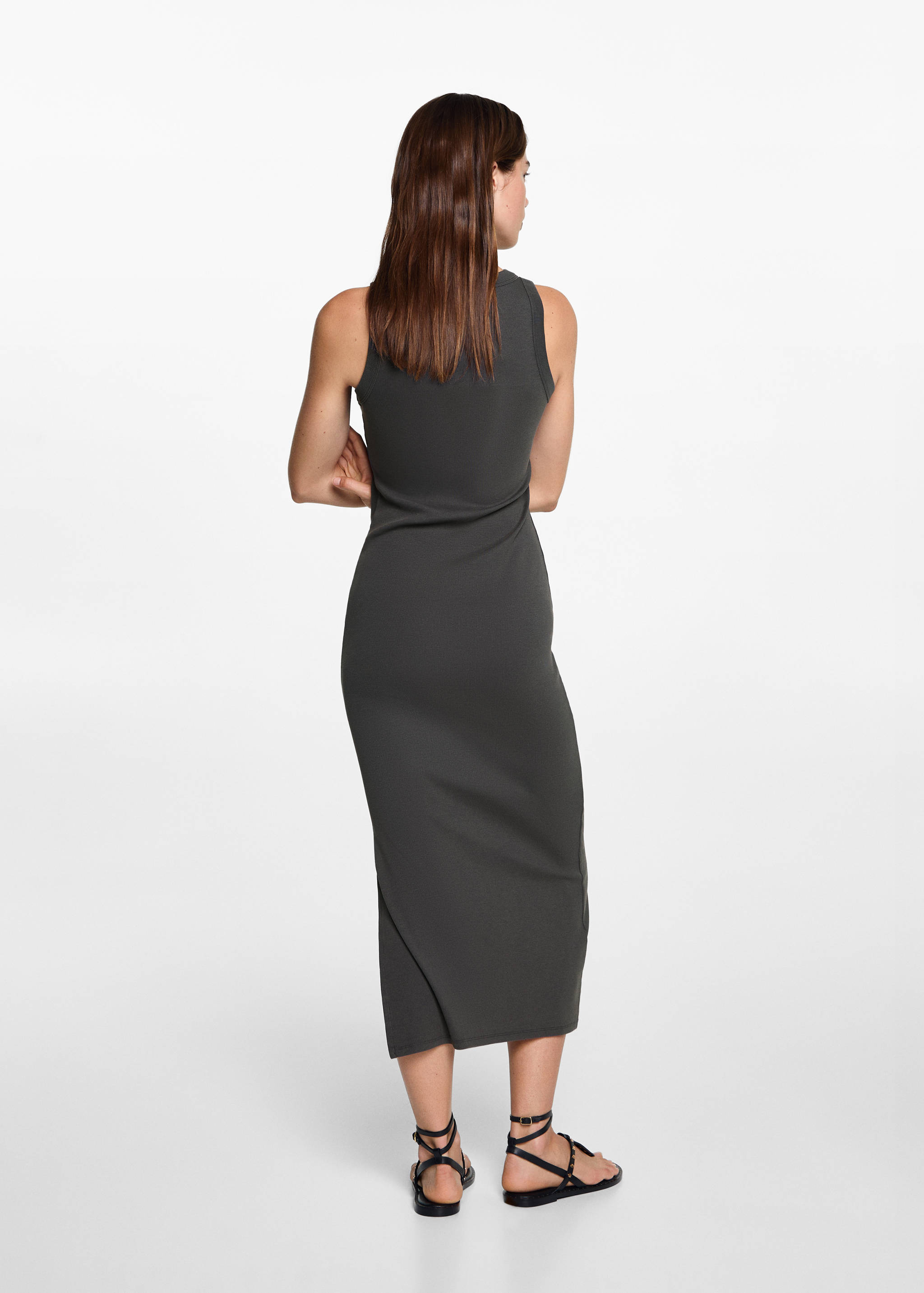 Slit long dress - Reverse of the article