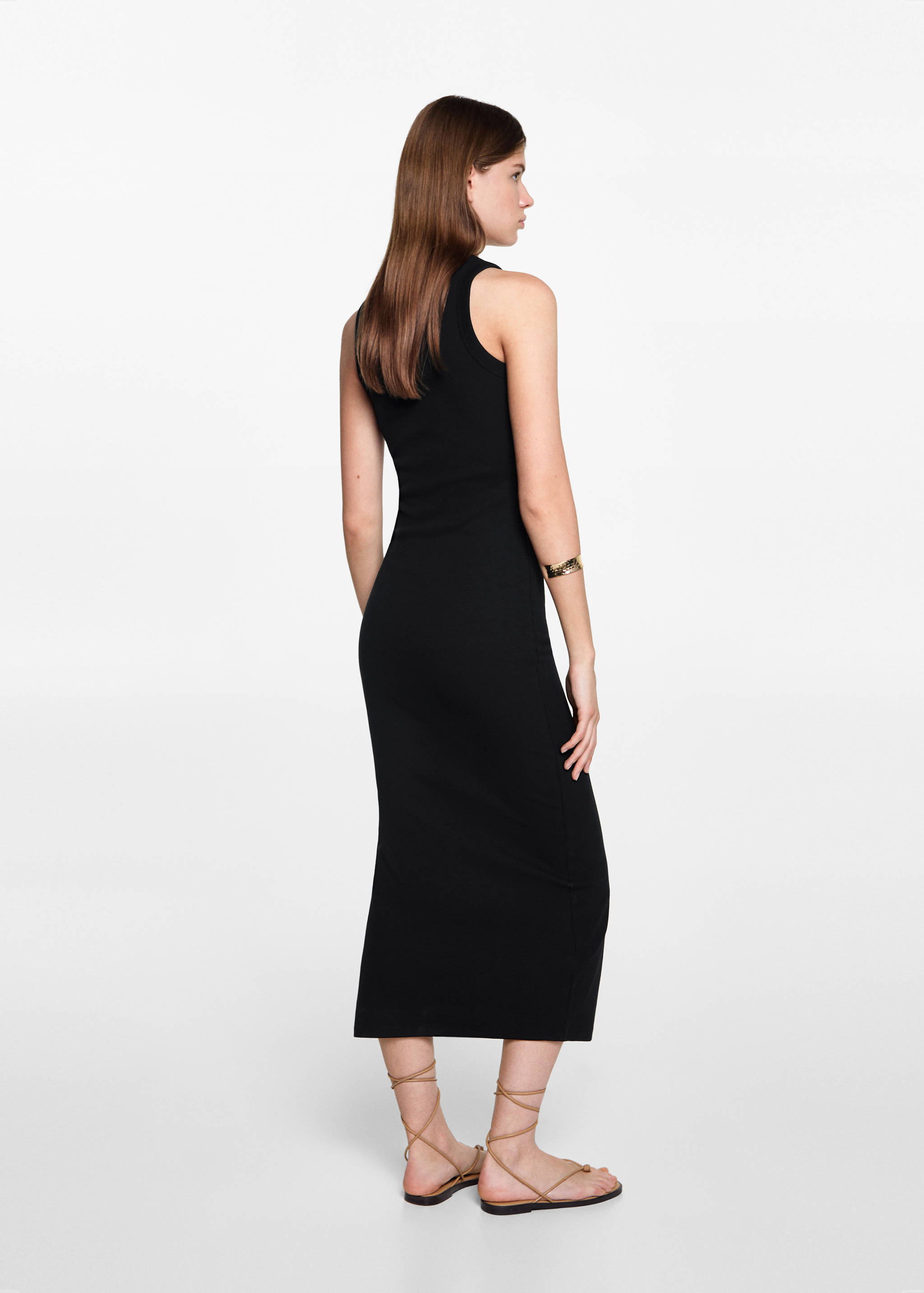 Slit long dress - Reverse of the article
