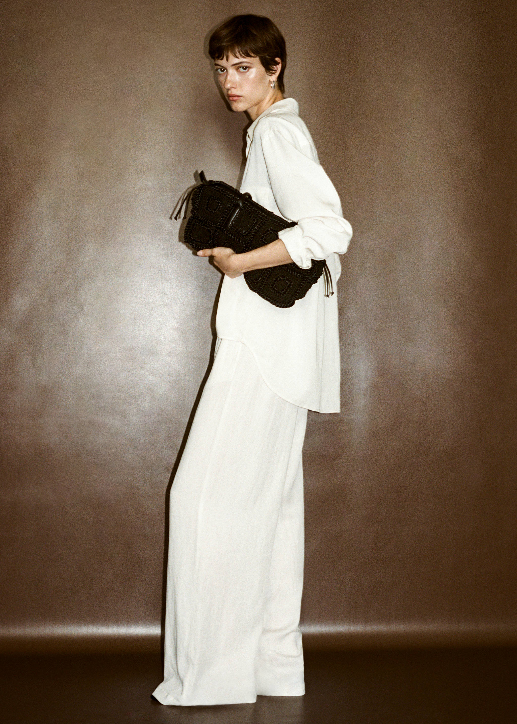 Wideleg lyocell trousers - Details of the article 6