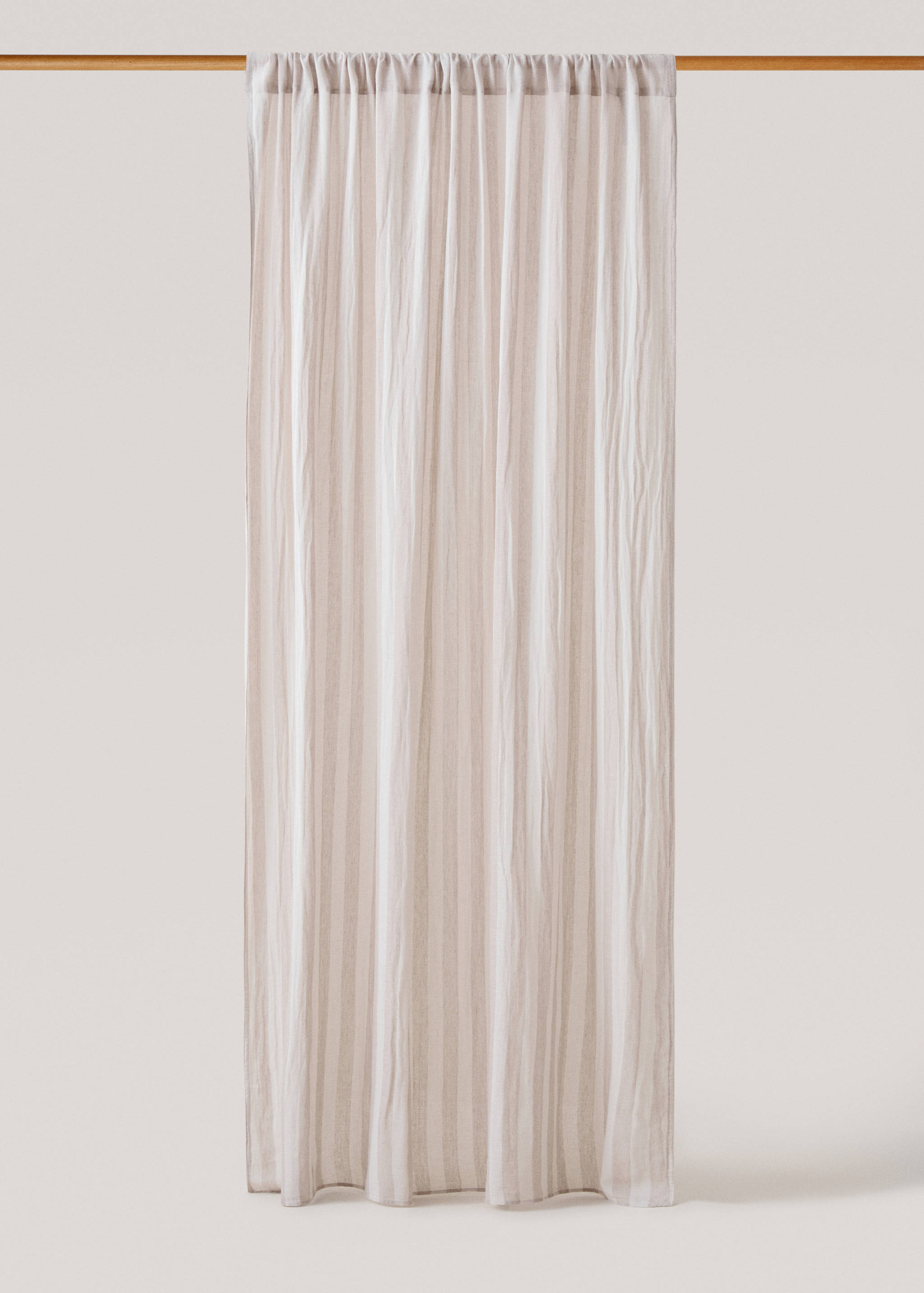 Striped linen-blend curtain - Article without model