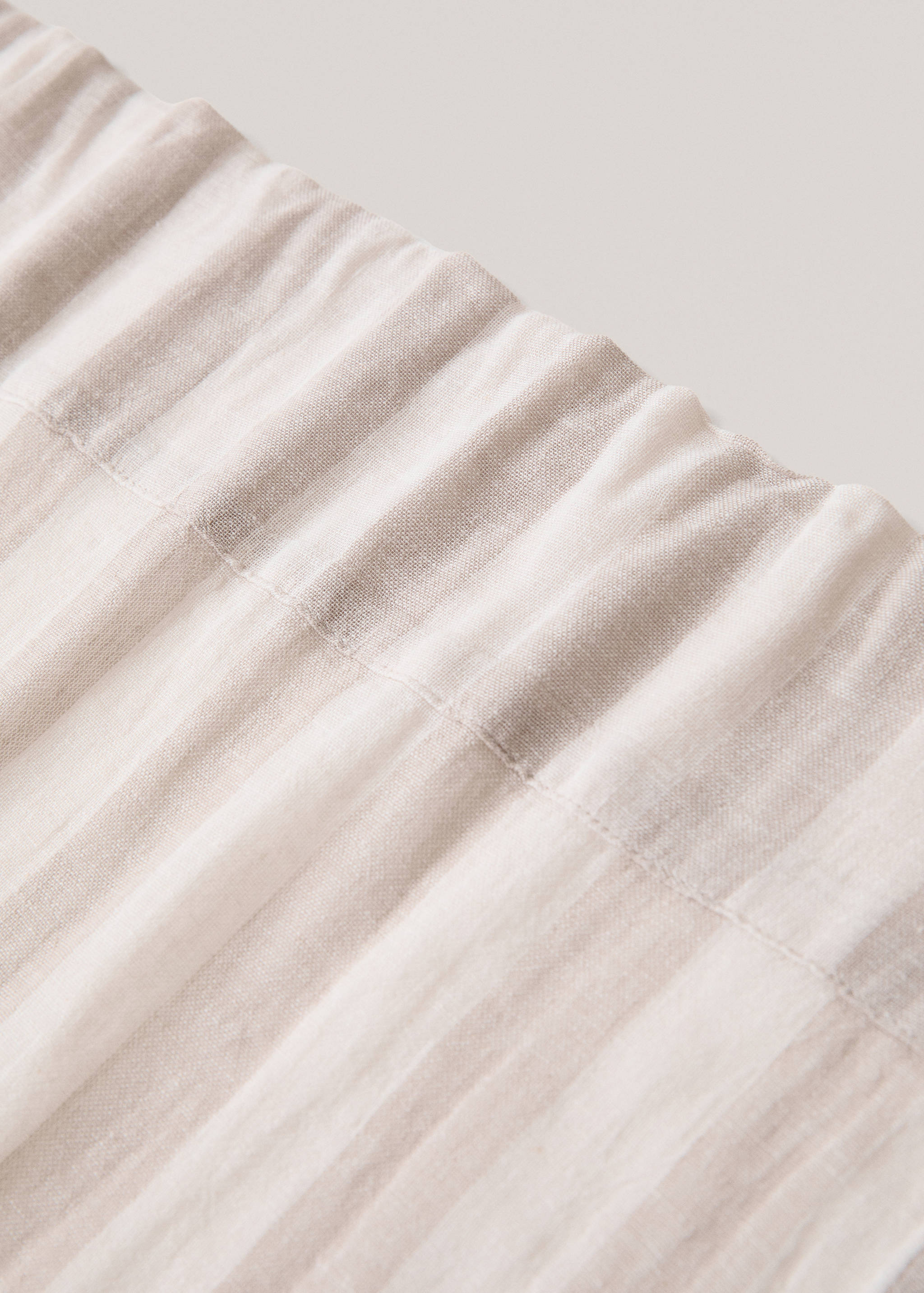 Striped linen-blend curtain - Details of the article 2
