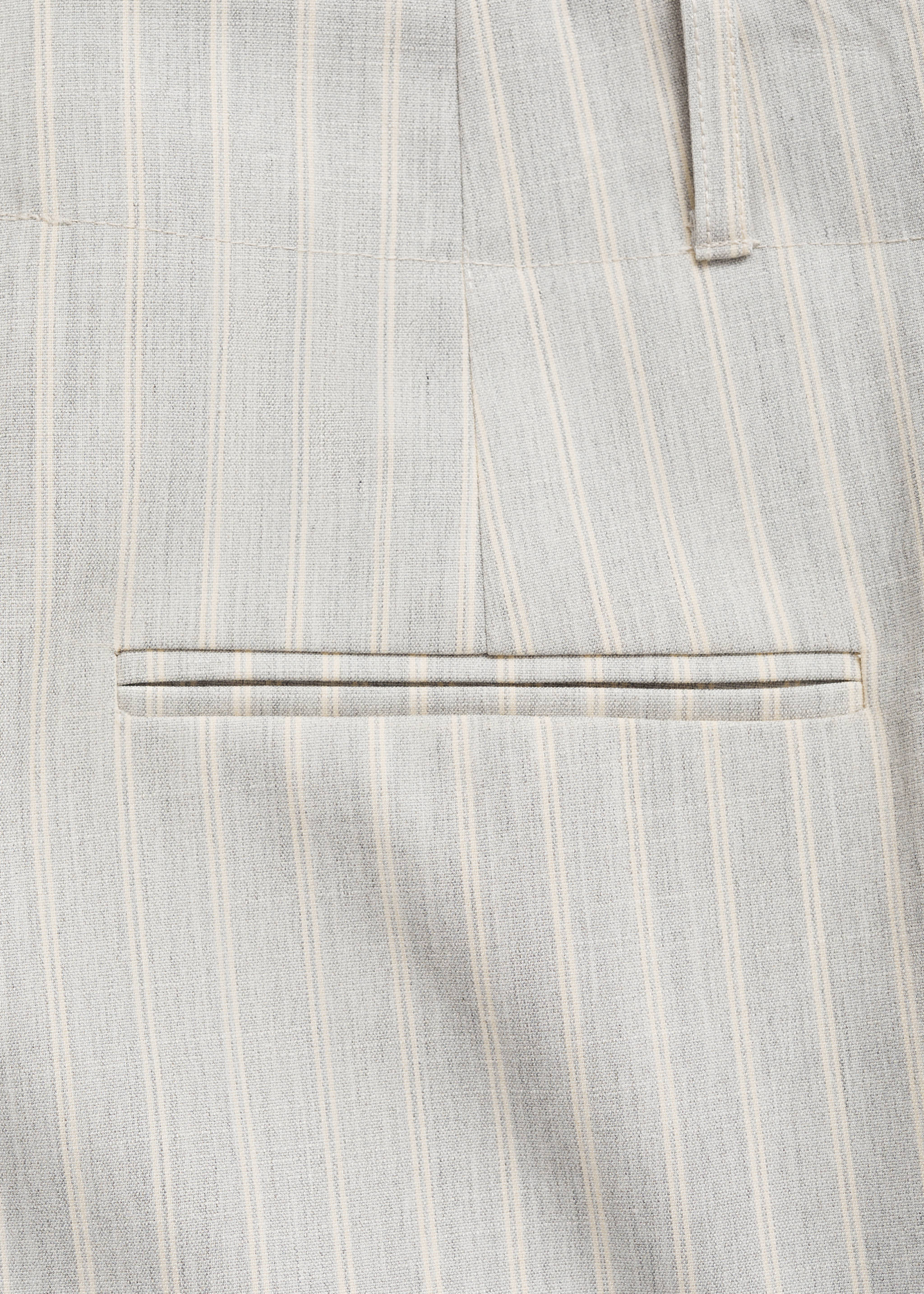 Wide leg striped trousers - Details of the article 0