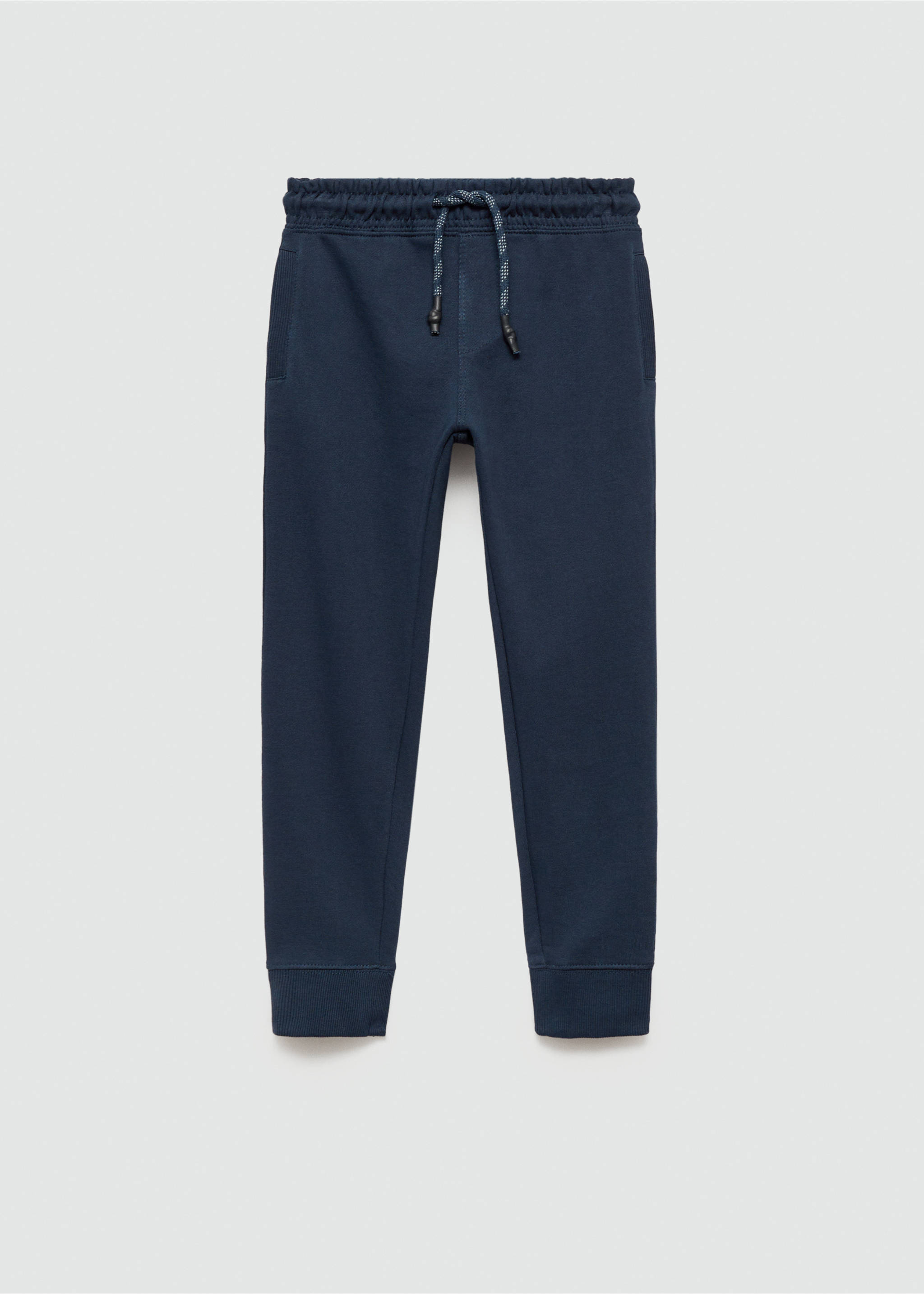 Cotton jogger-style trousers - Article without model, Dark Navy. Ref: 77083271-00.
