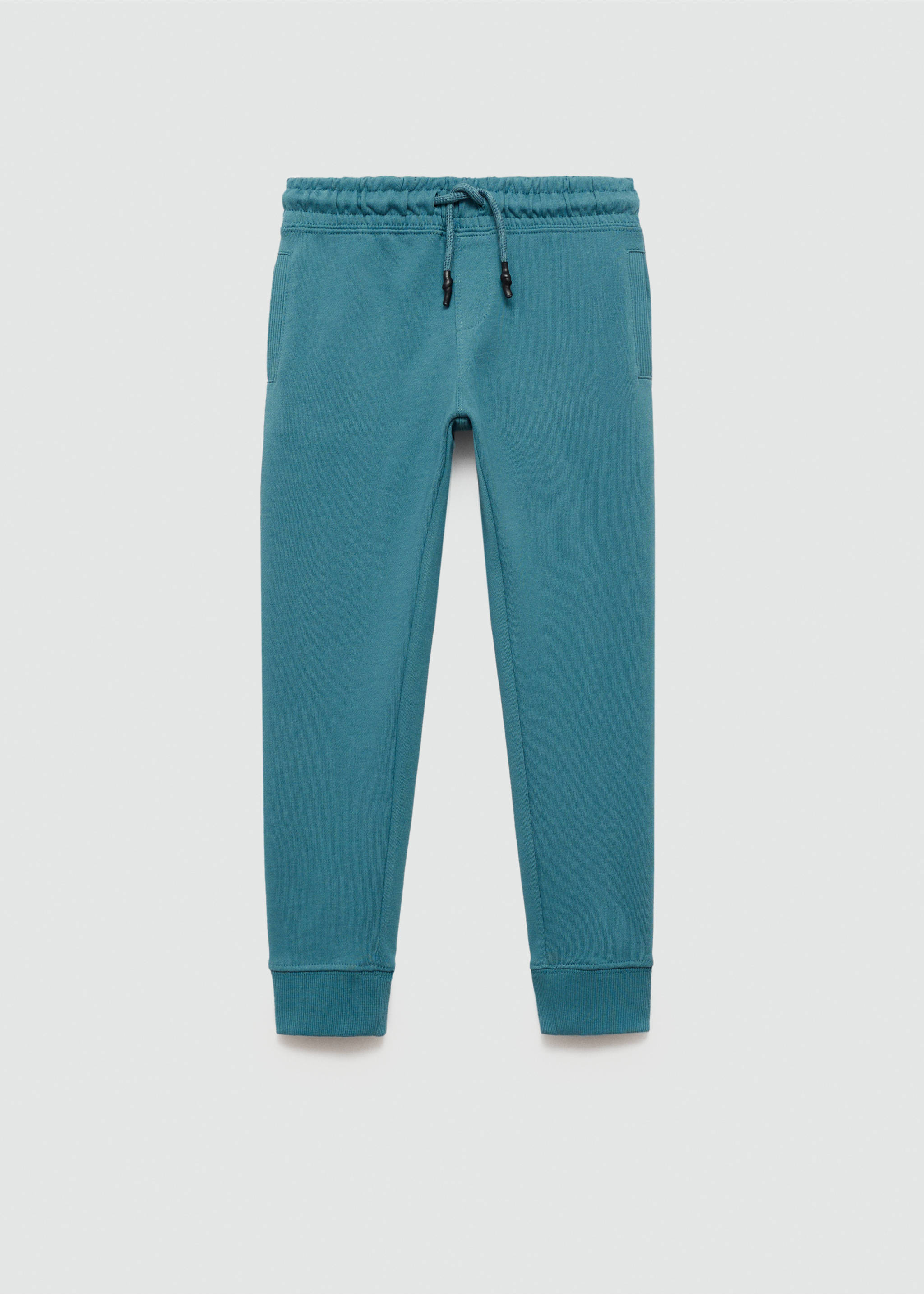 Cotton jogger-style trousers - Article without model, Prussian Blue. Ref: 77083271-00.